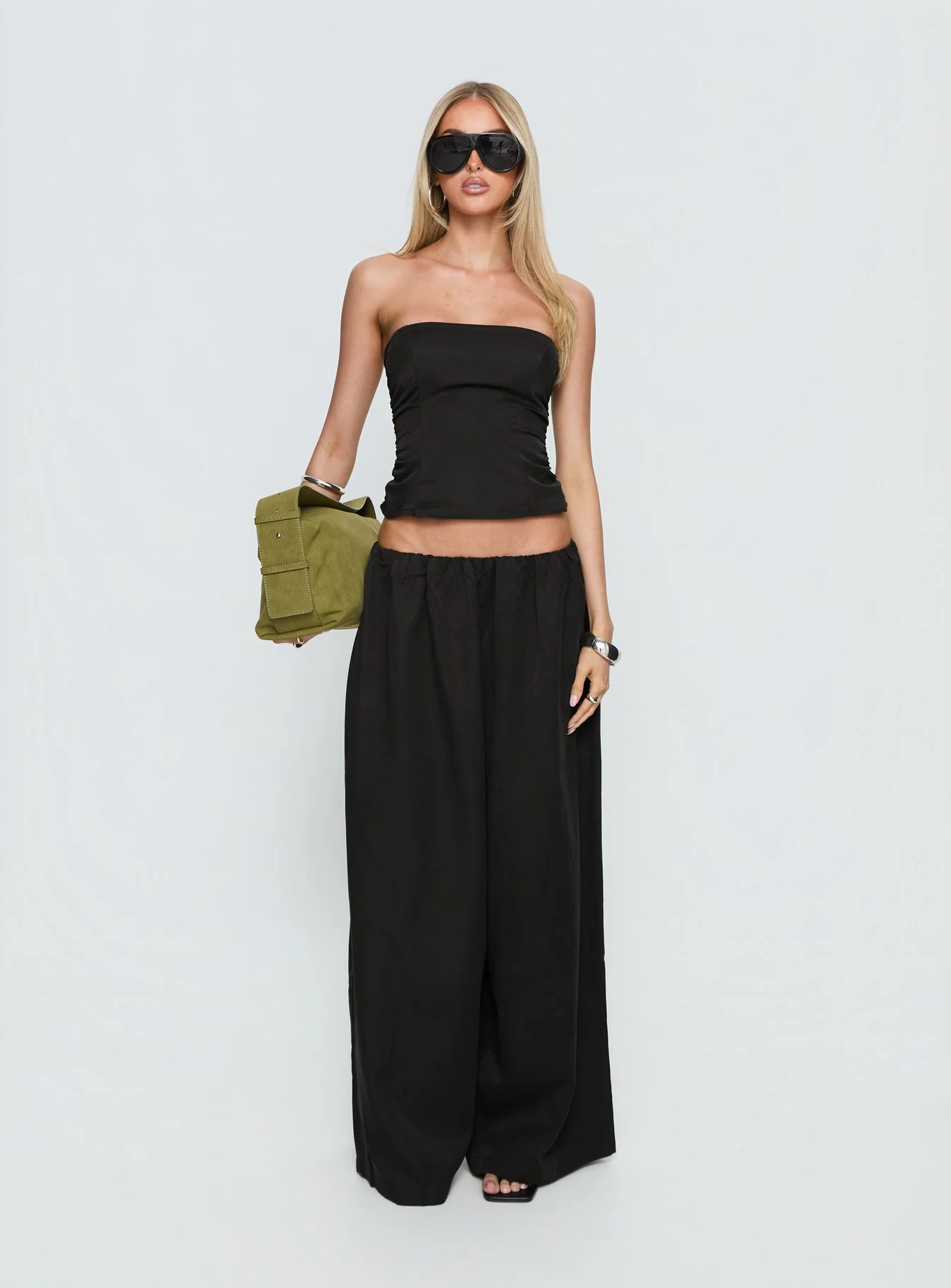 Odara Wide Leg Pants Black - Image 7