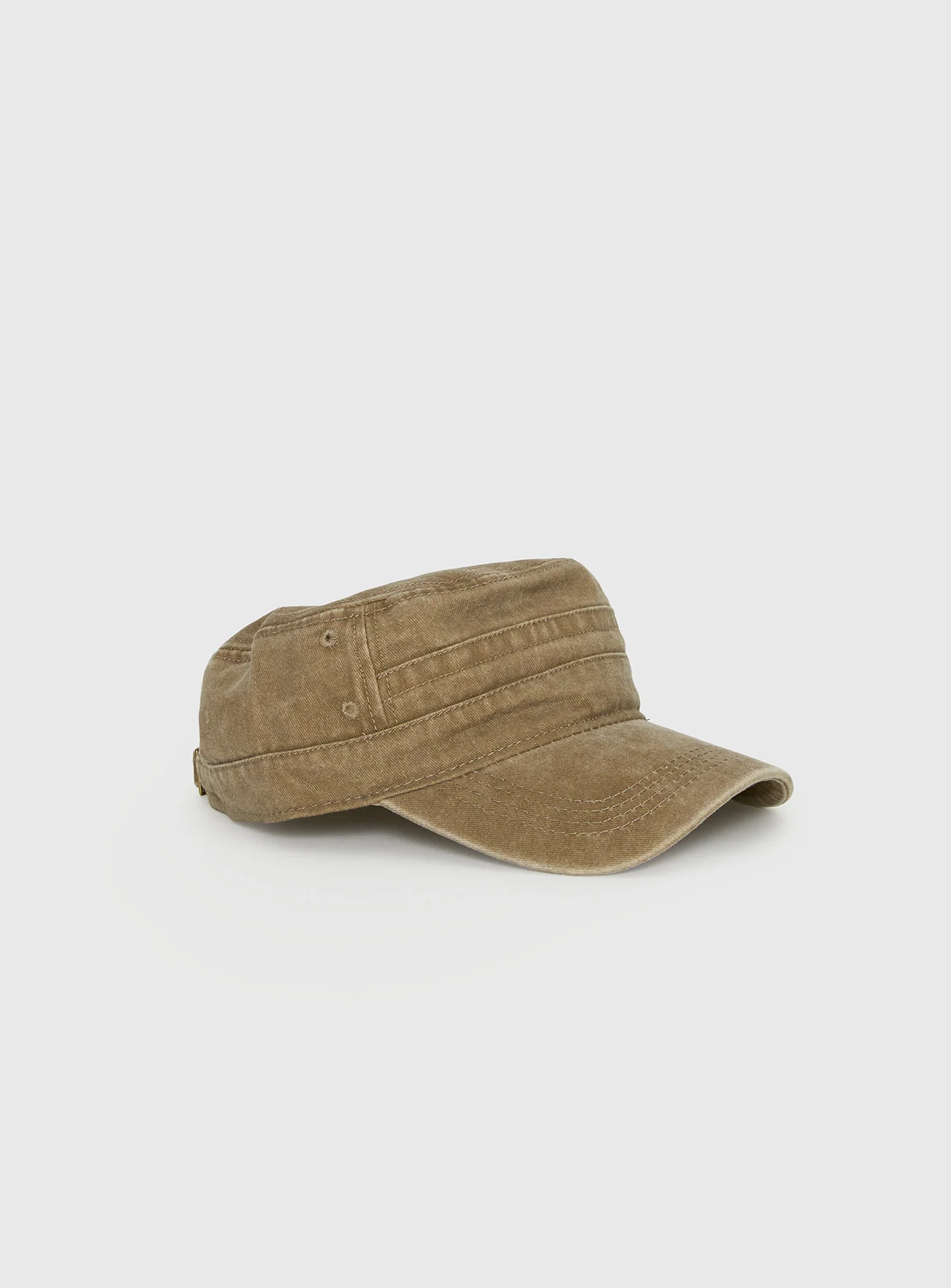 Odera Military Cap Washed Beige - Image 3