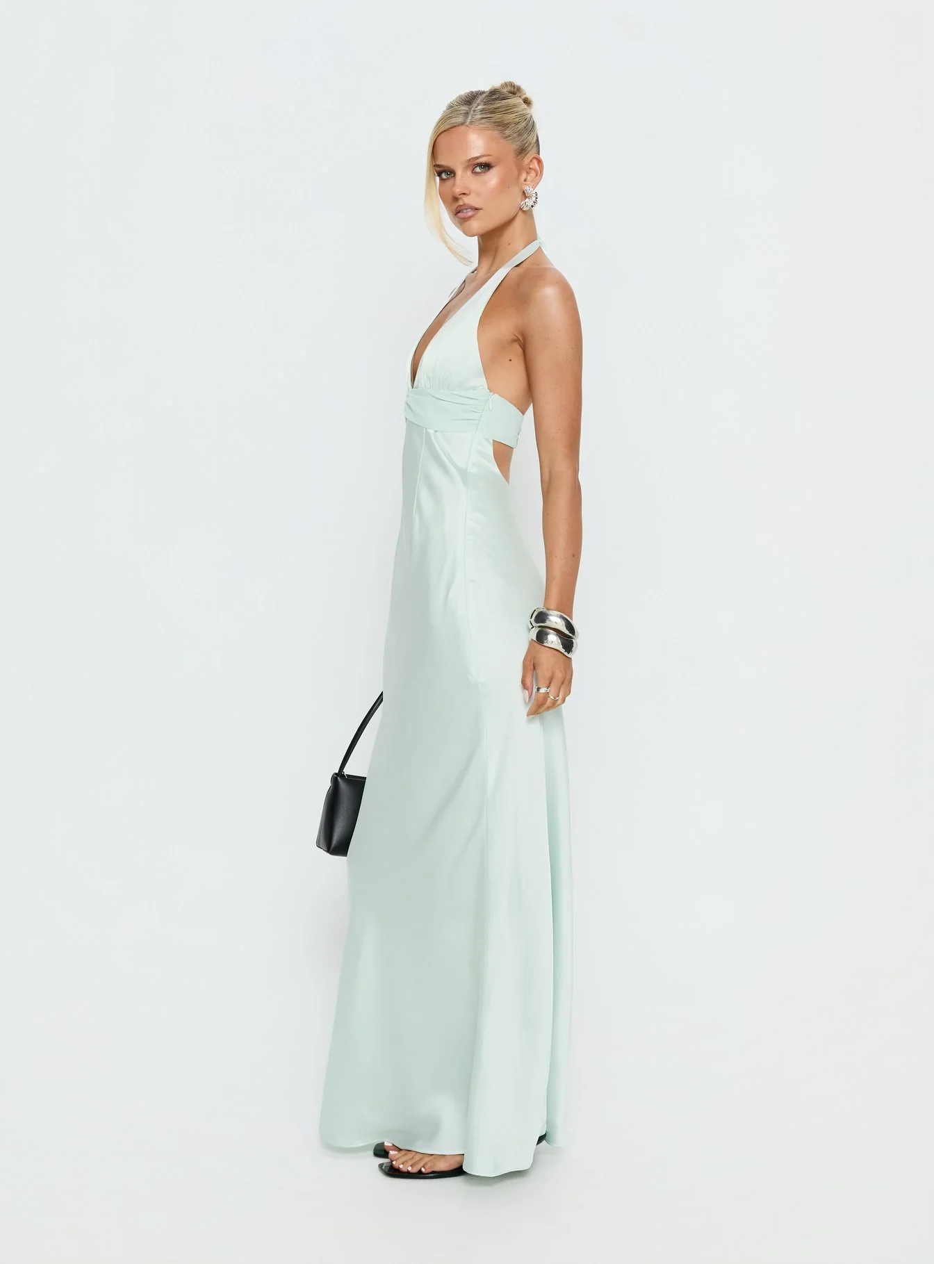 Odyssa Halter Maxi Dress Mint Green - Image 4