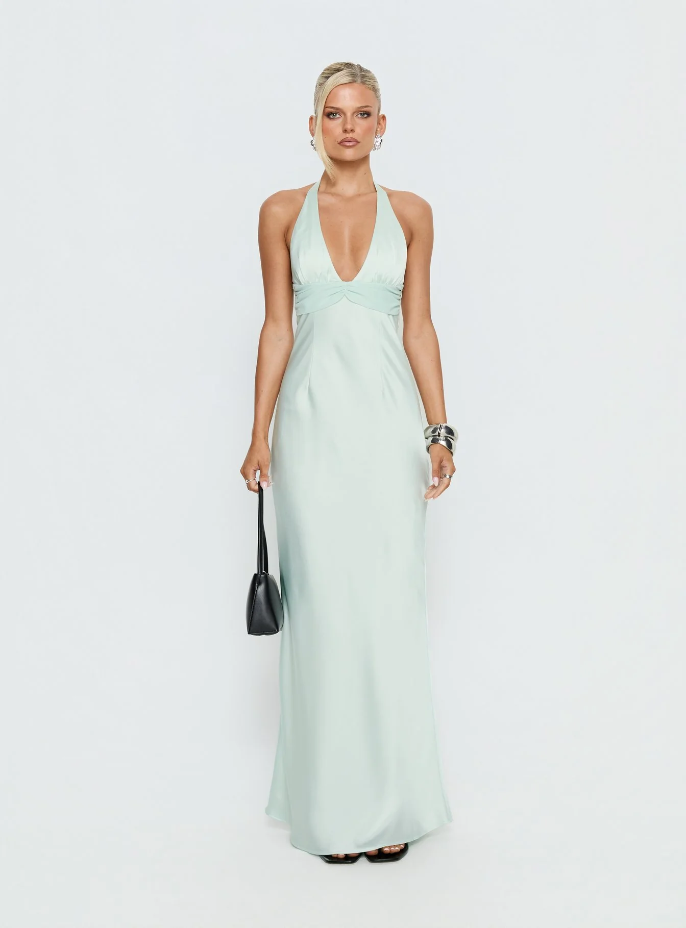 Odyssa Halter Maxi Dress Mint Green - Image 9