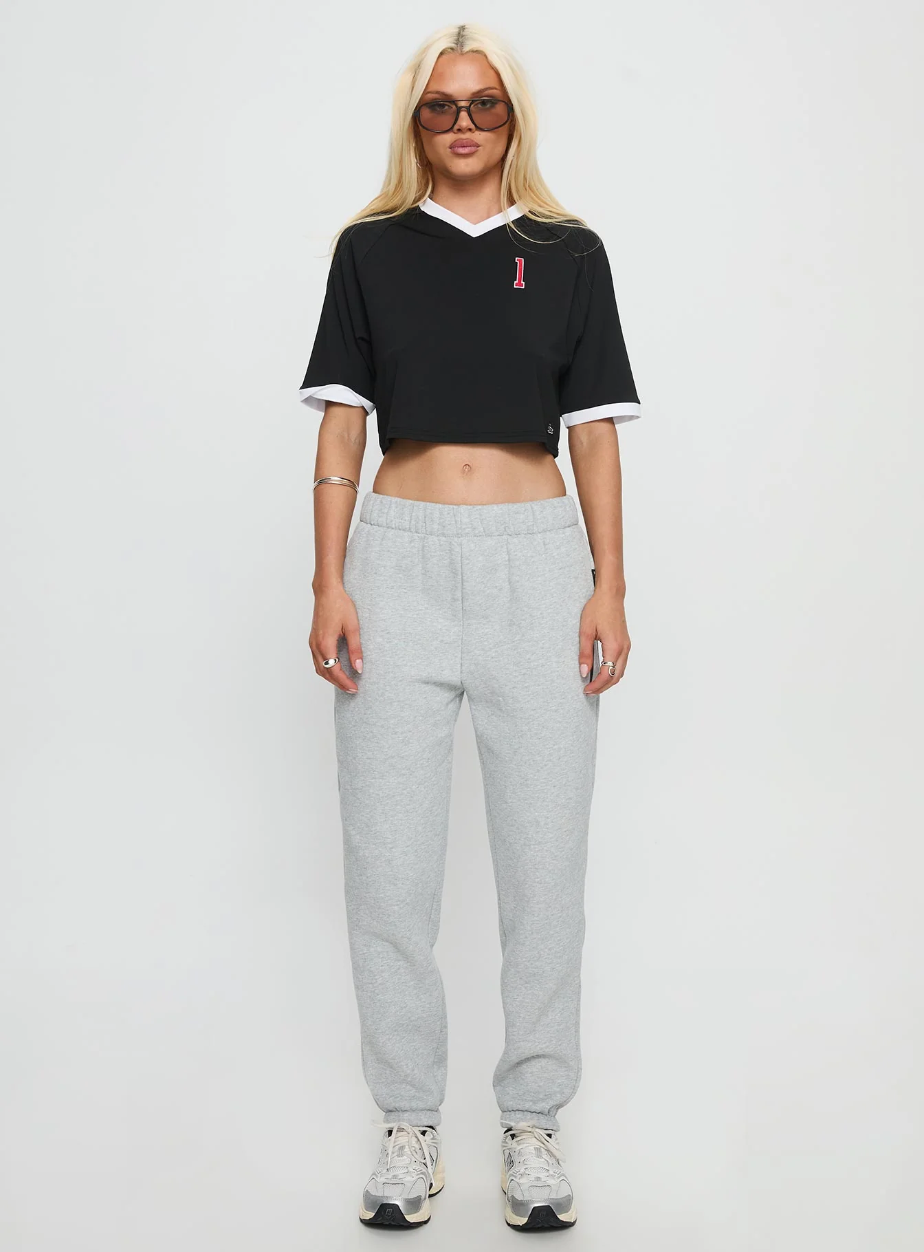 Ohio State Cropped Soccer Jersey Tee Black - Image 6