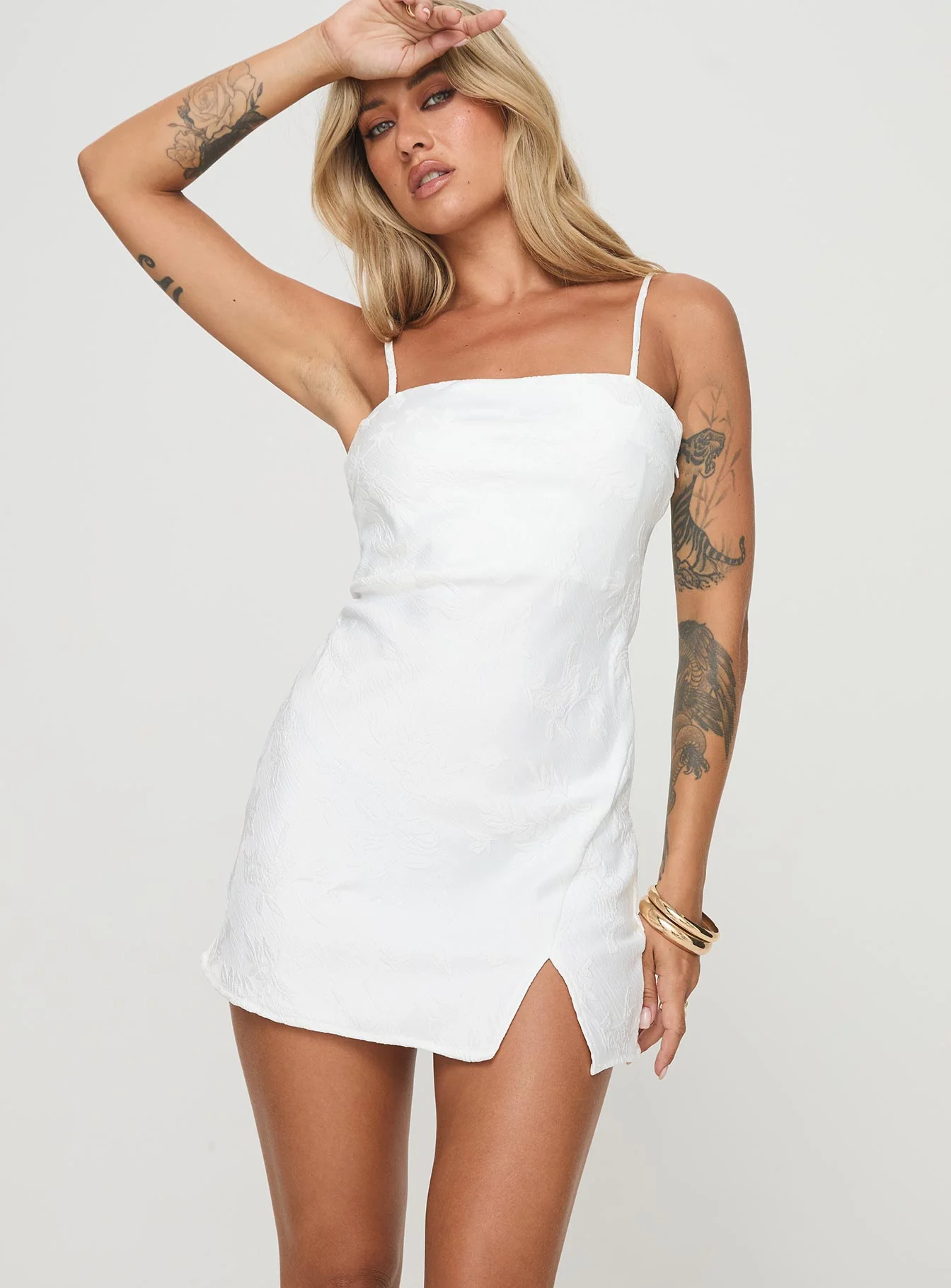 Old Oak Mini Dress White - Image 2