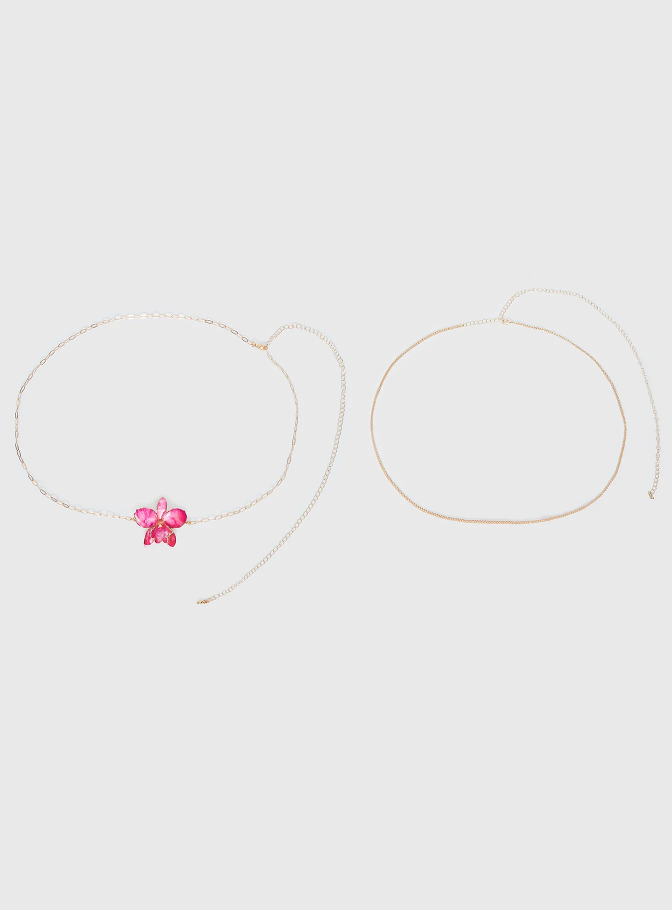 Open Arms Flower Belt Gold / Pink - Image 2