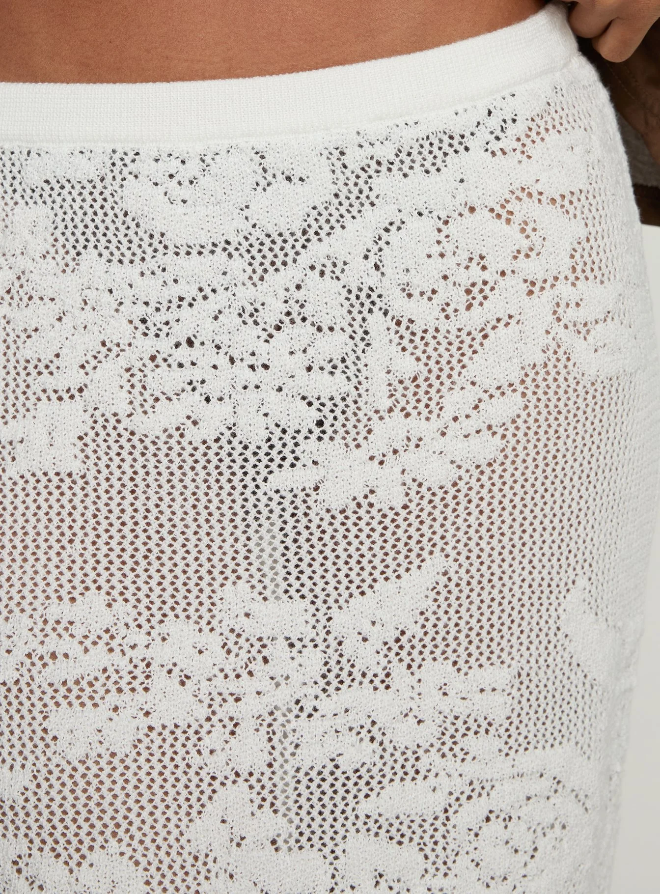 Opresia Crochet Maxi Skirt White - Image 6