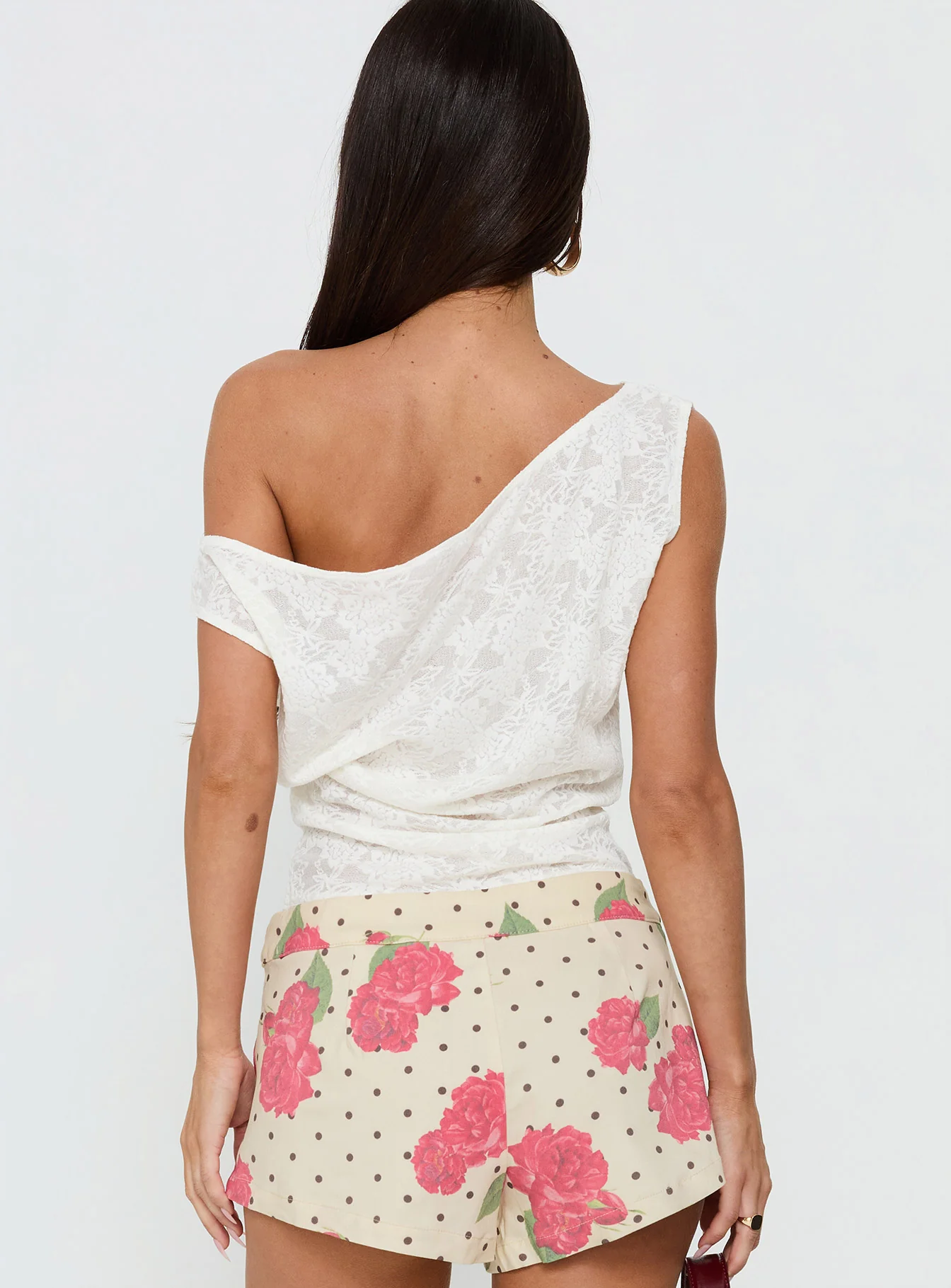 Orvielle Lace Off Shoulder Top Cream - Image 5