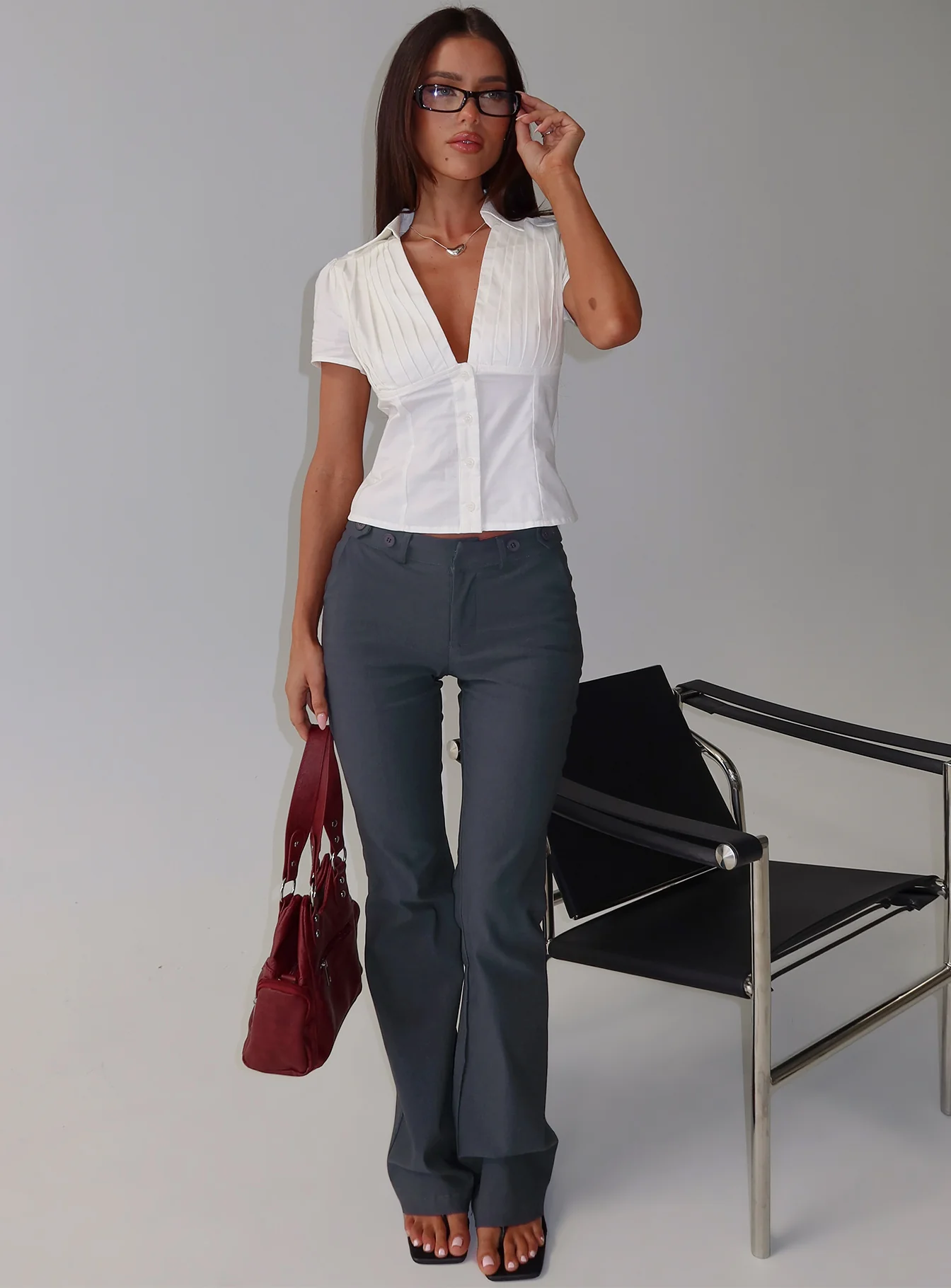 Ovelia Short Sleeve Shirt White - Image 8