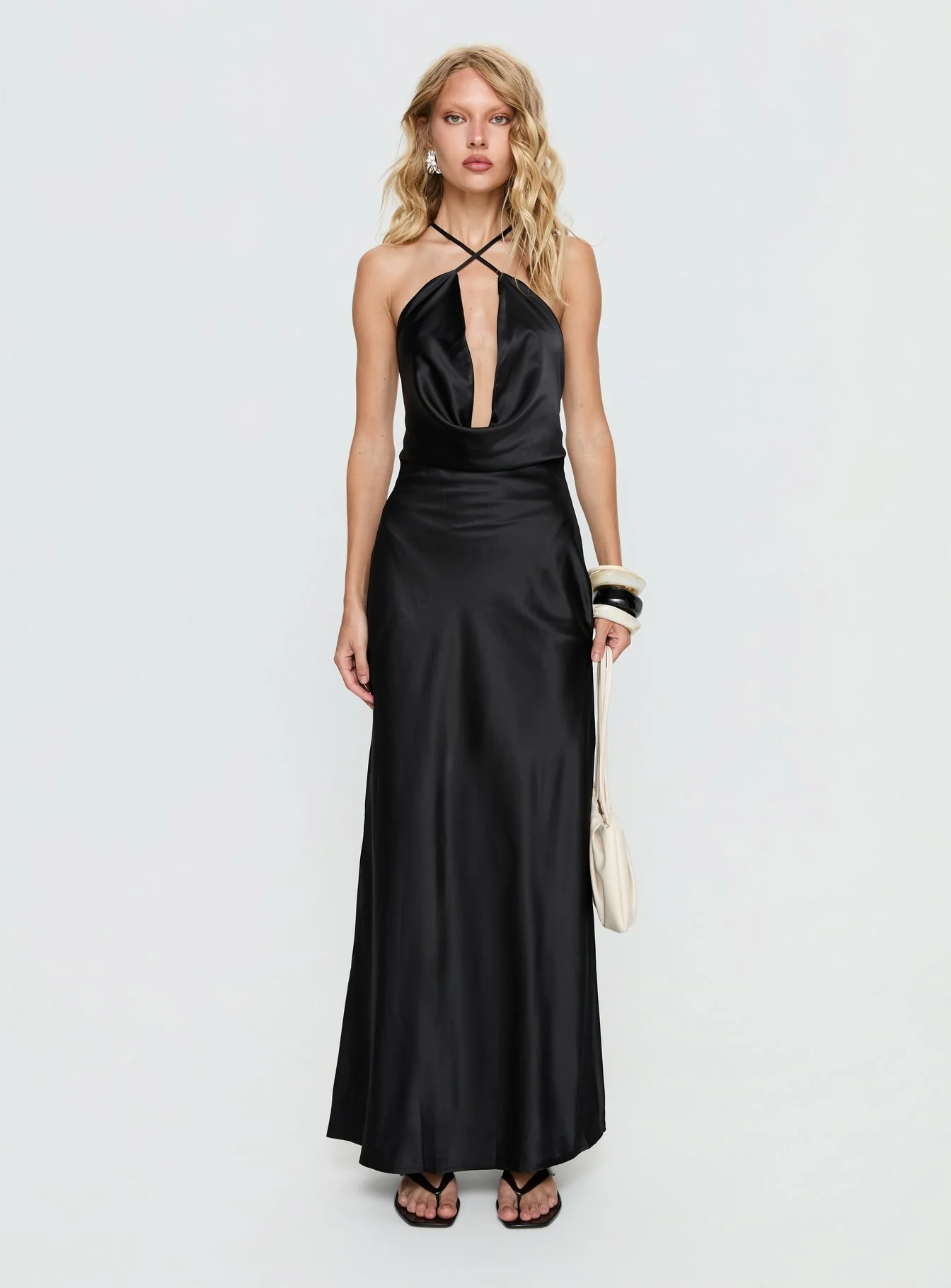 Paradox Cowl Maxi Dress Black - Image 6