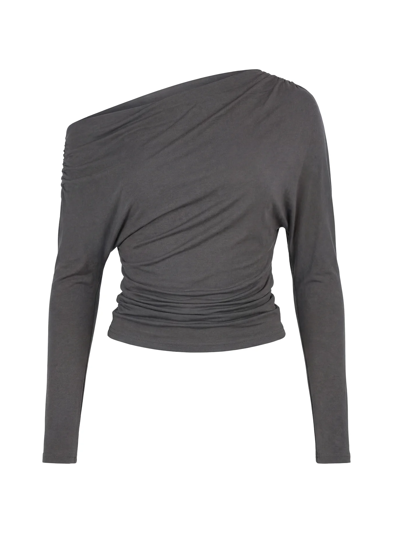 Party Hour Off Shoulder Top Charcoal - Image 11