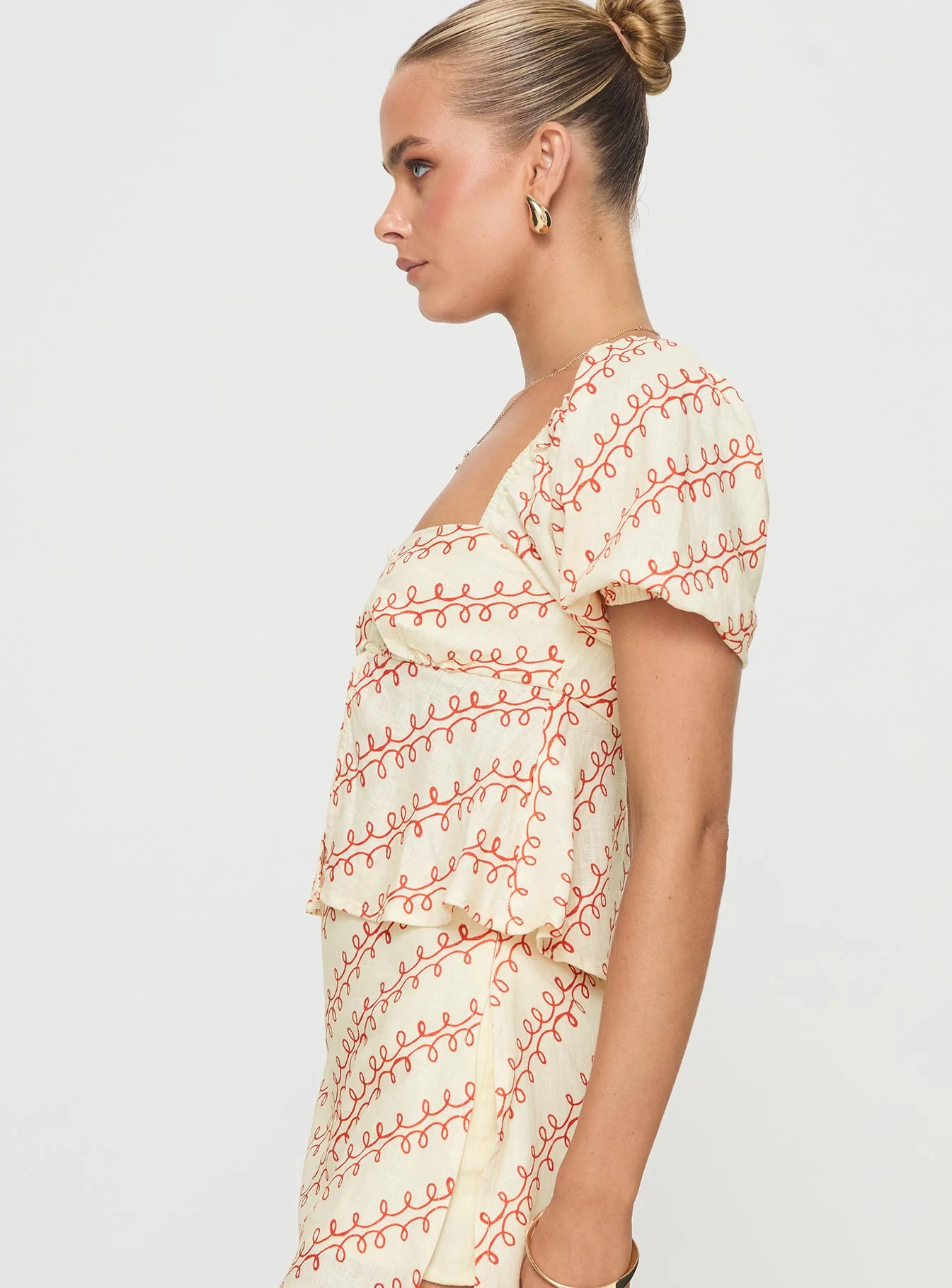 Passionfruit Linen Blend Top Multi - Image 4