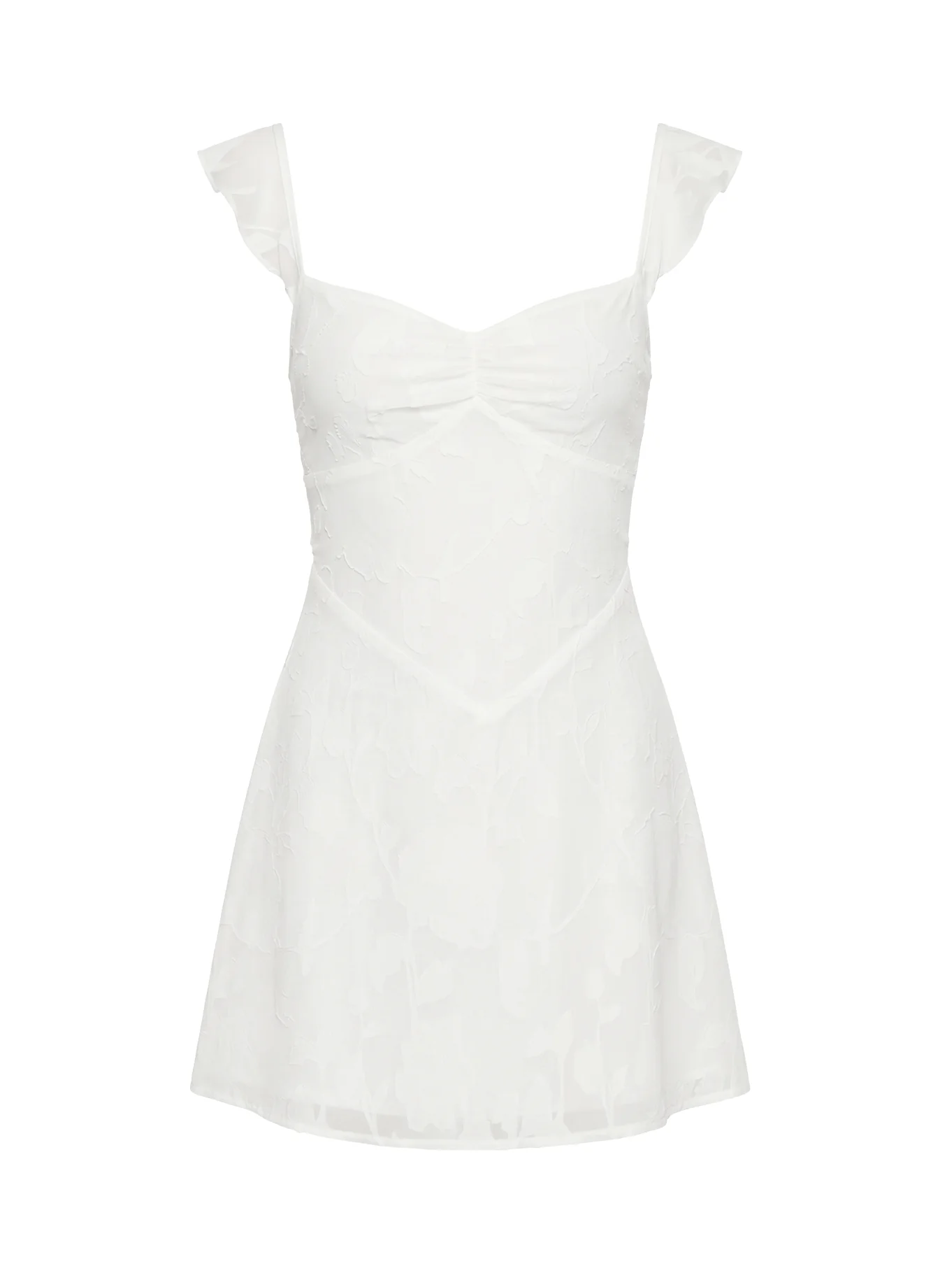 Past And Present Burnout Tie Back Mini Dress White - Image 10