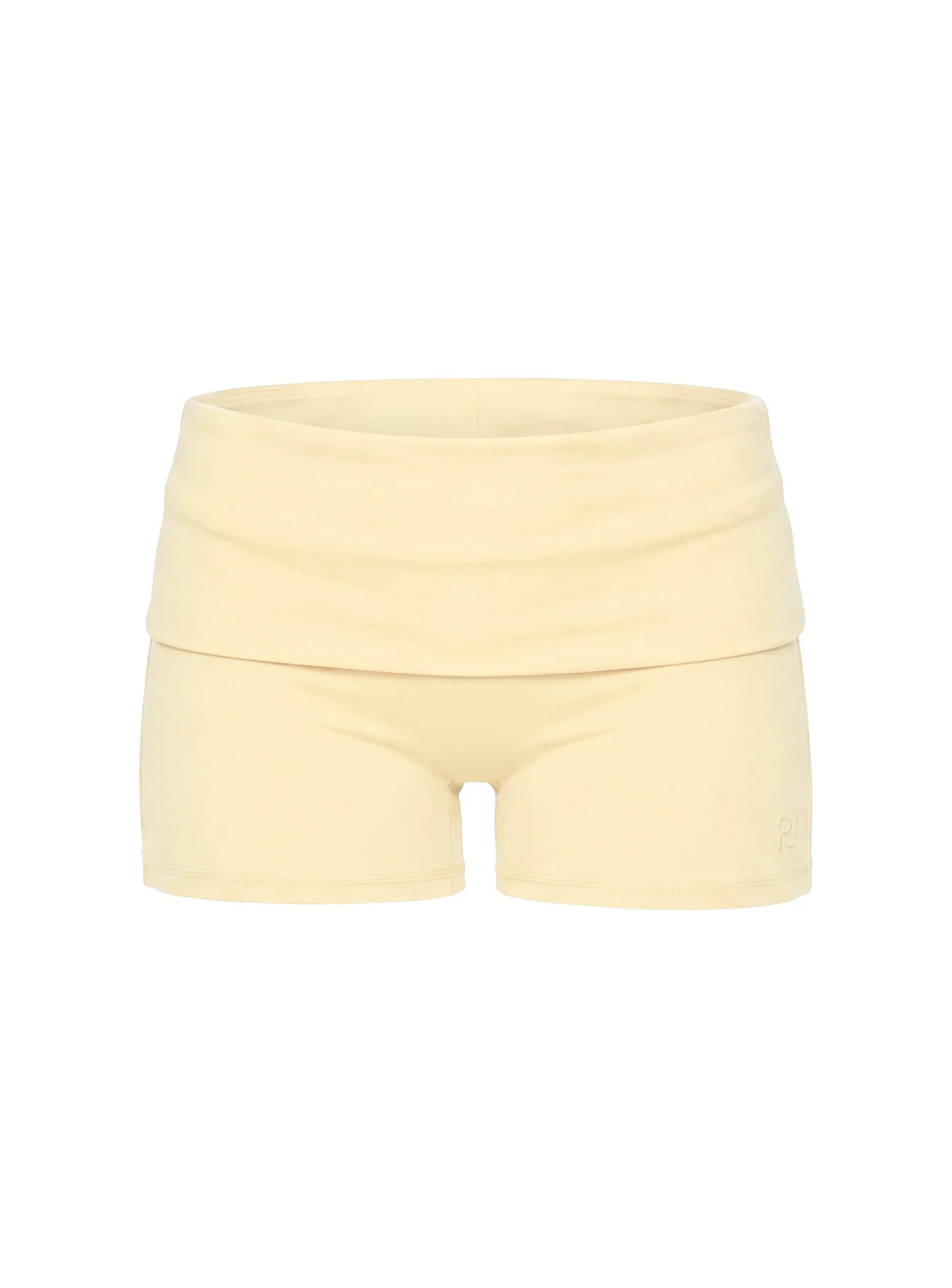 Peak Foldover Micro Shorts Yellow - Image 12