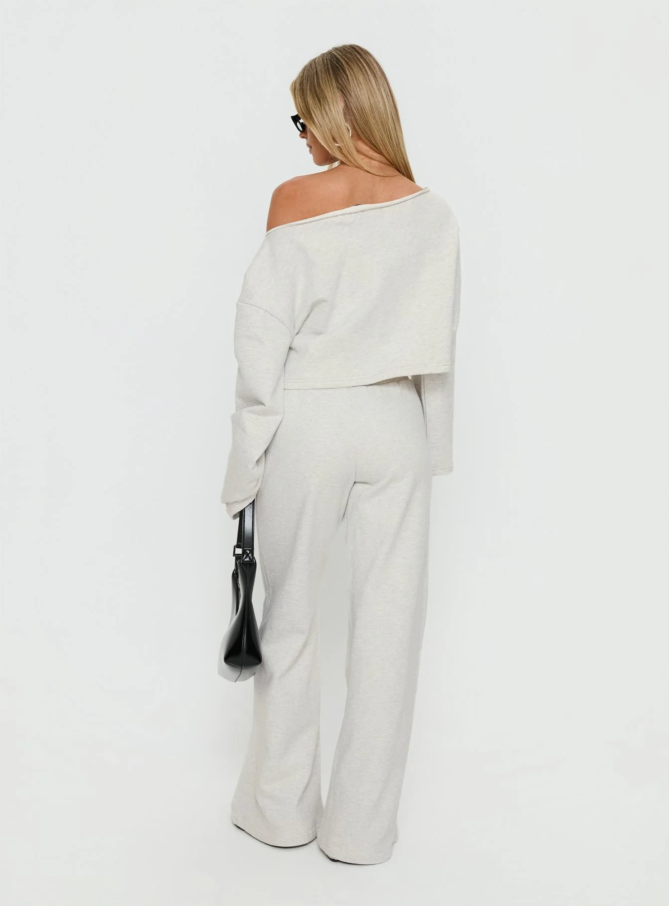 Peaks Flared Track Pants Snow Marle - Image 5