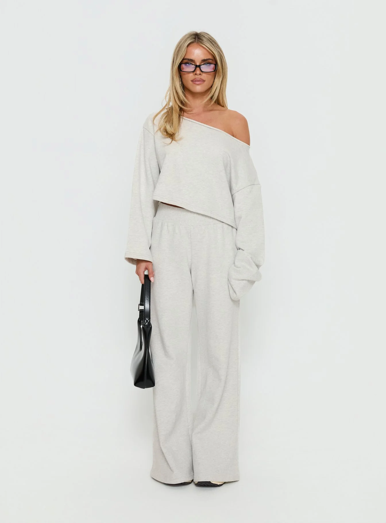 Peaks Flared Track Pants Snow Marle - Image 7