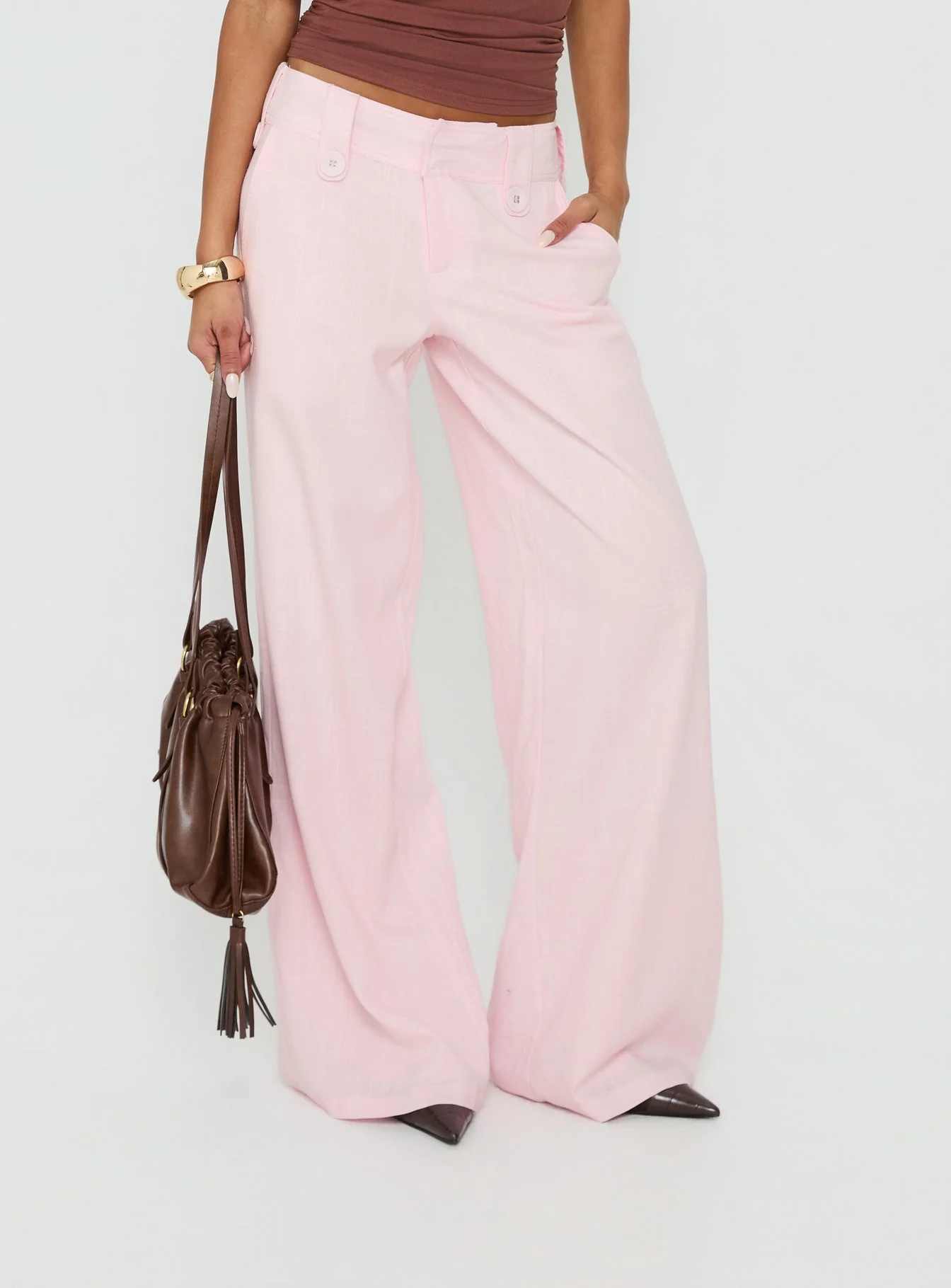 Pedra Wide Leg Pant Pink