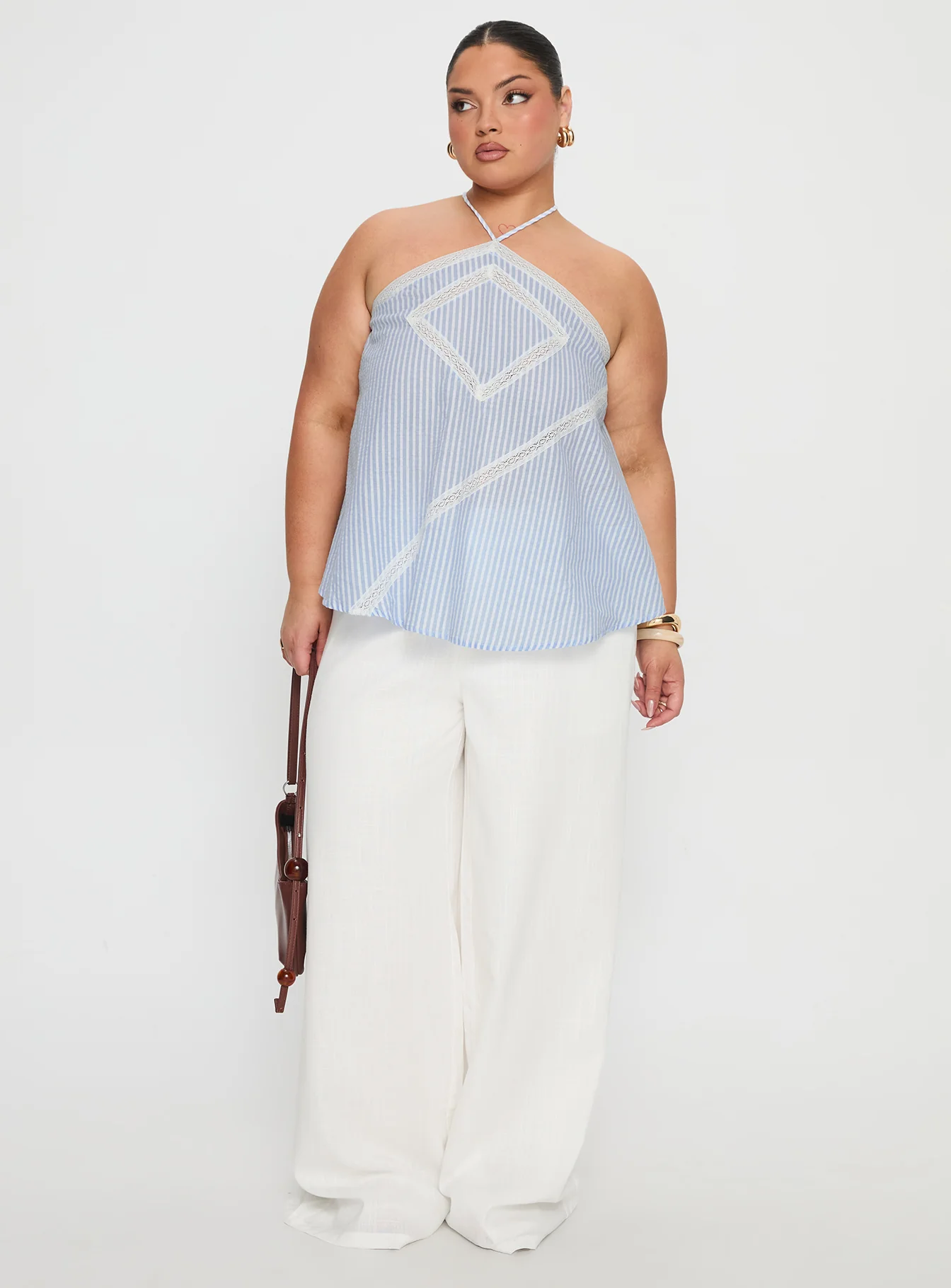 Pedra Wide Leg Pant White Curve - Image 3
