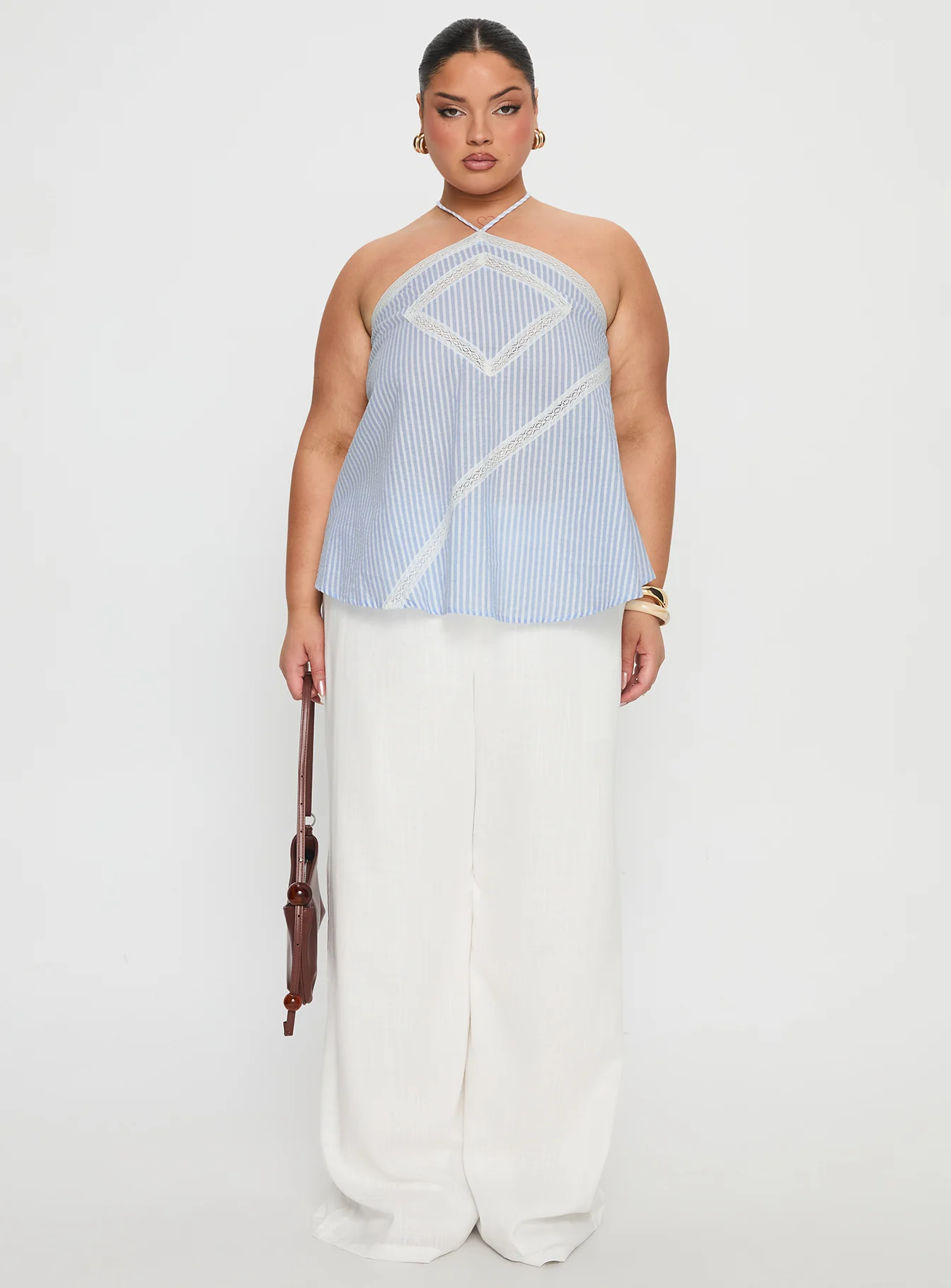 Pedra Wide Leg Pant White Curve - Image 7