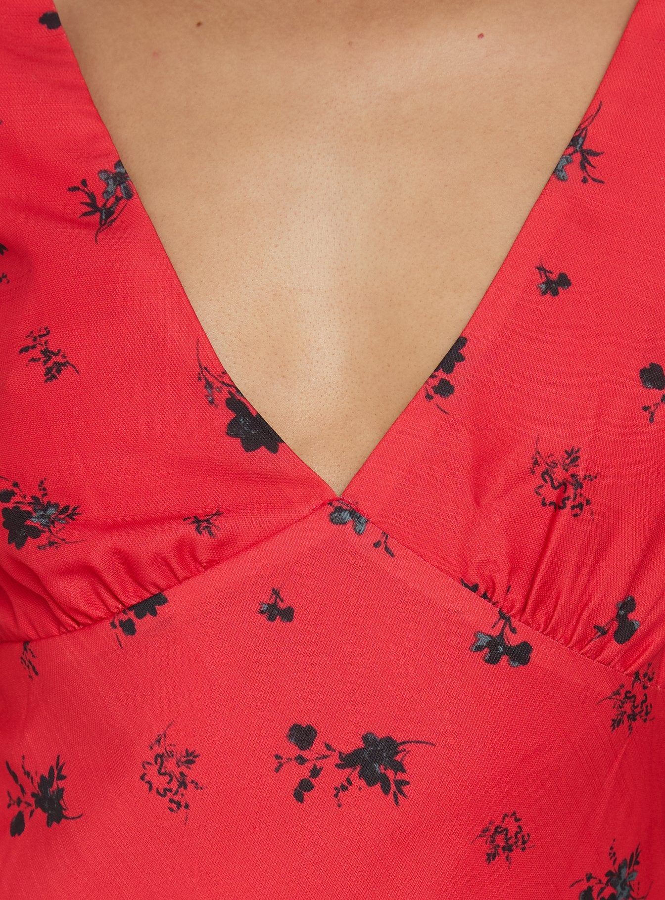 Pennie Bias Mini Dress Red Floral - Image 6