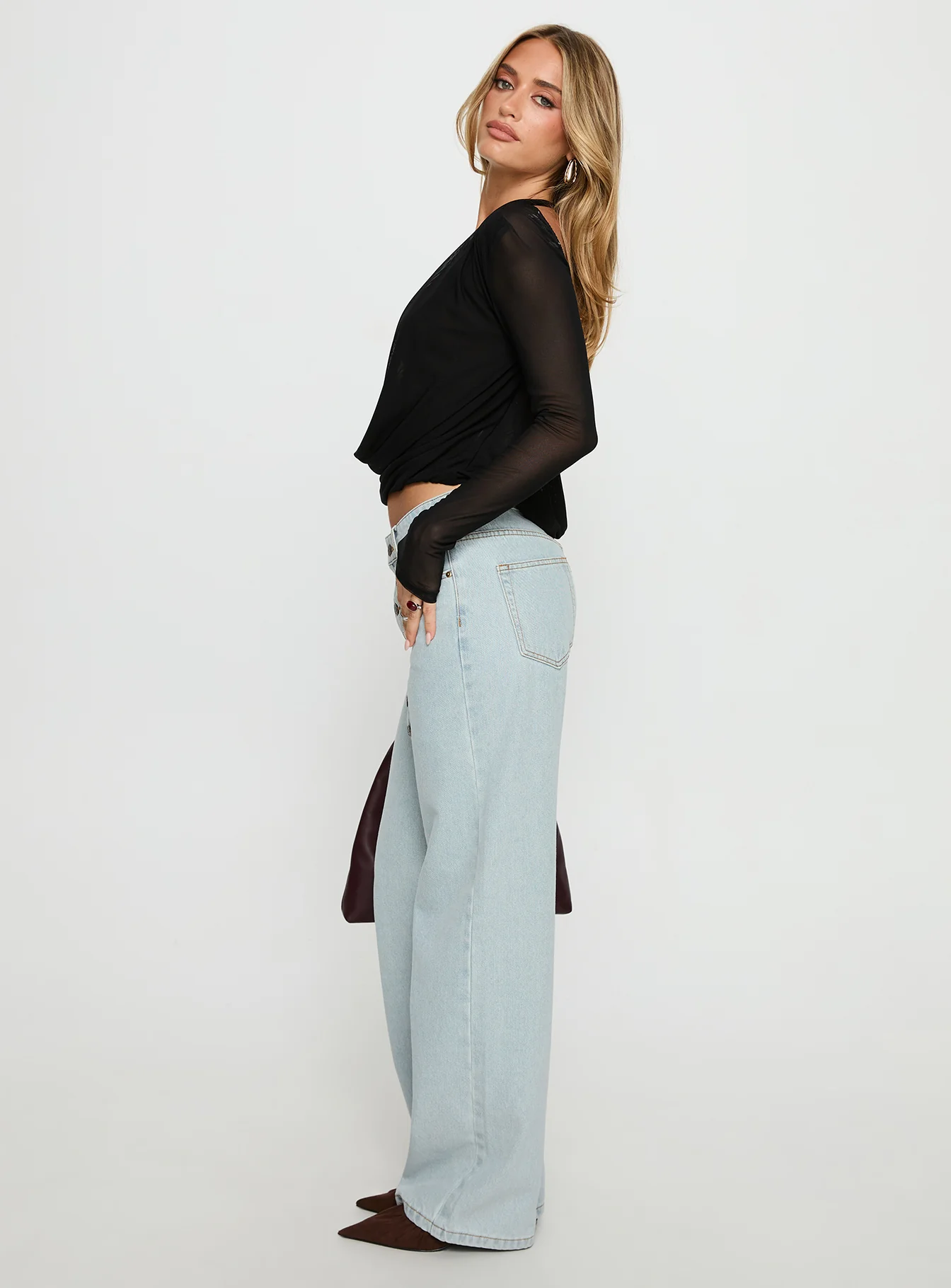 Penny Mid Rise Straight Leg Jeans Light Denim - Image 4