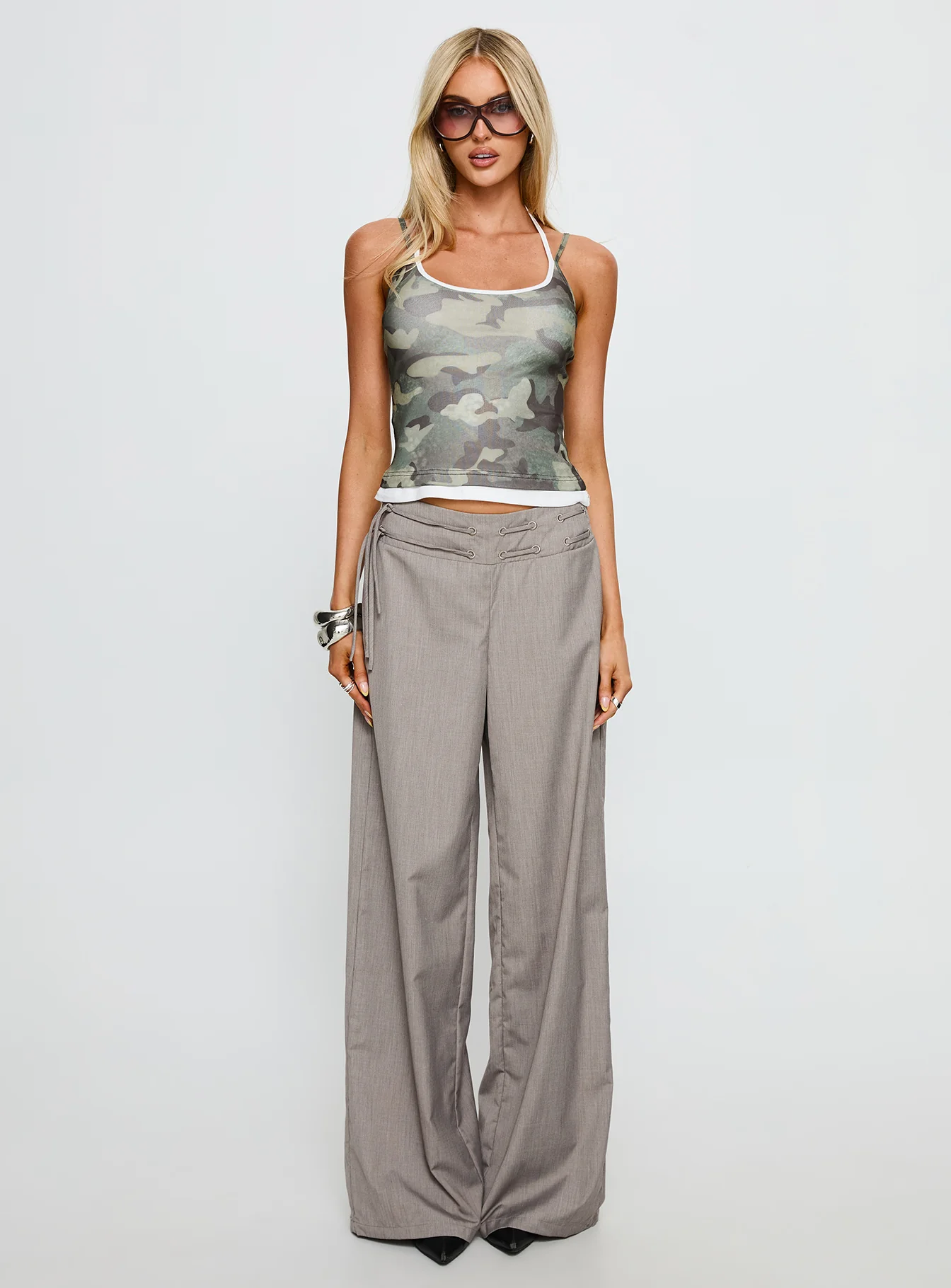 Piera Layered Cami Top Camo - Image 7