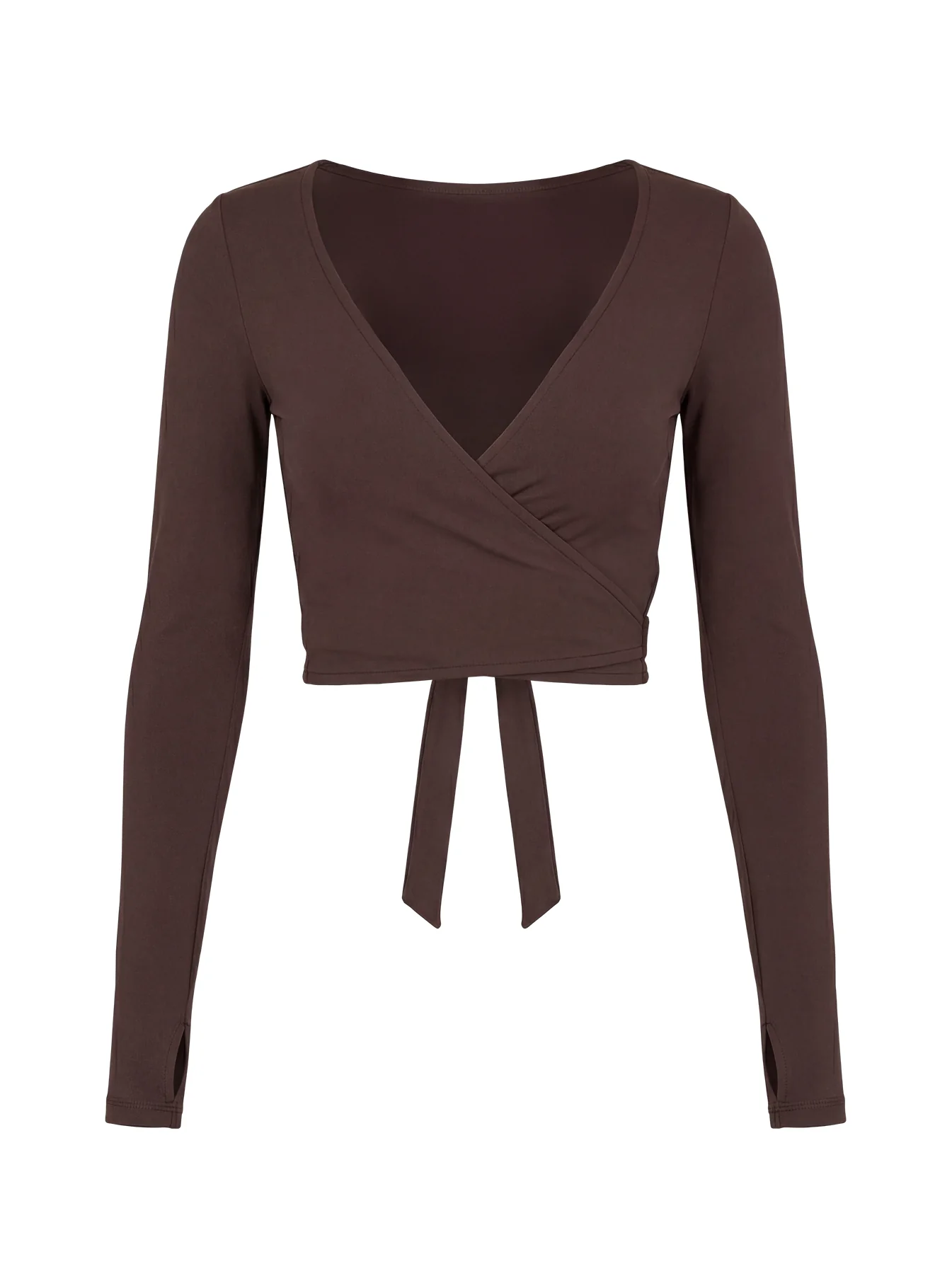 Pirouette Active Wrap Top Brown - Image 7