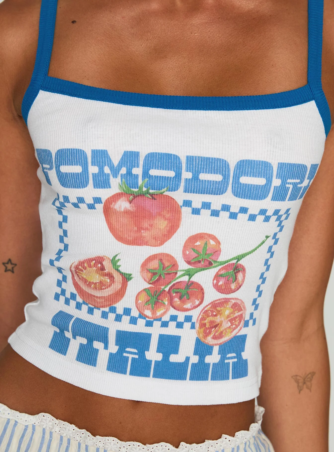 Pomodori Italia Graphic Tank White - Image 6