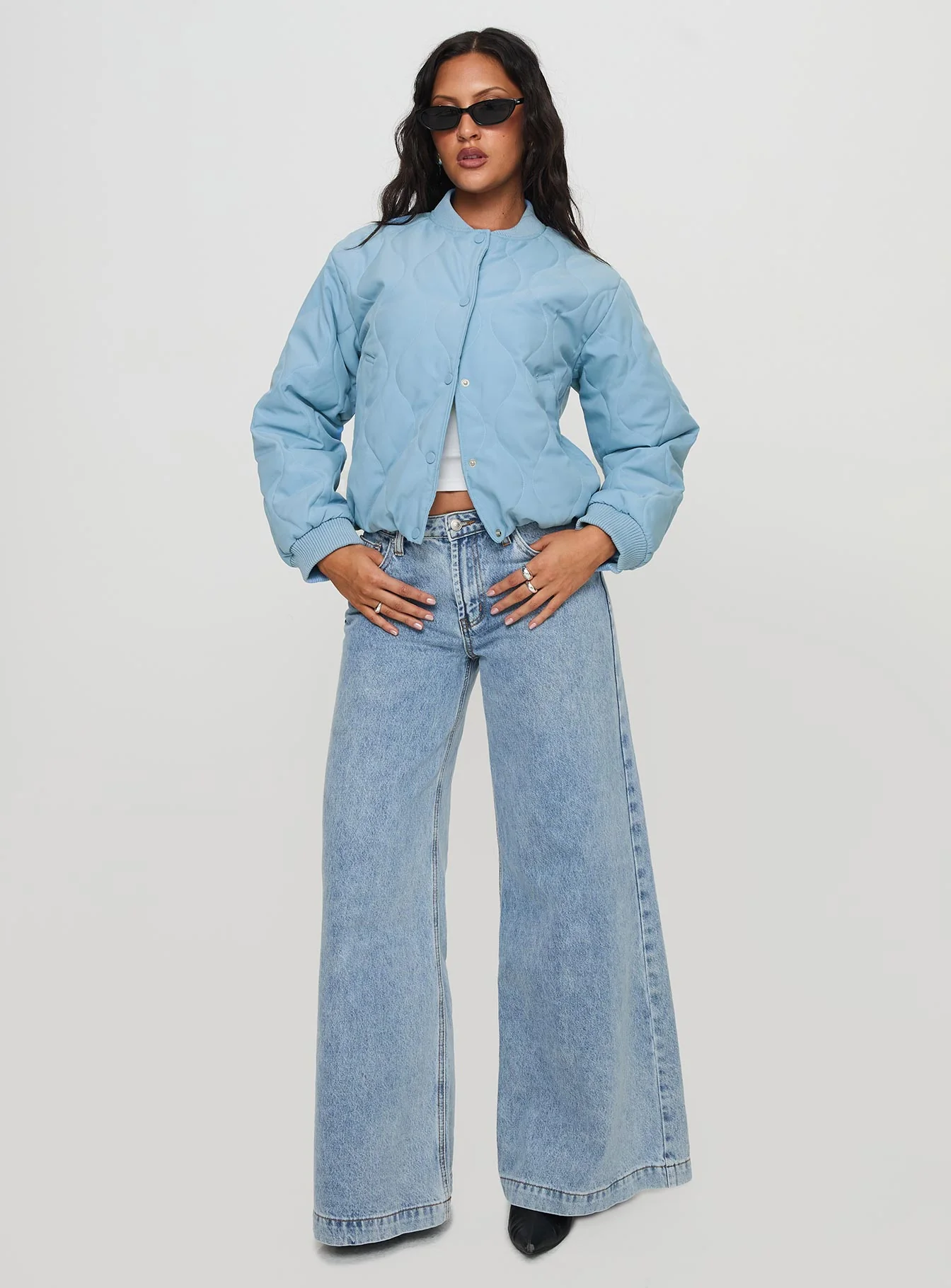 Qwynne Quilted Jacket Blue - Image 2