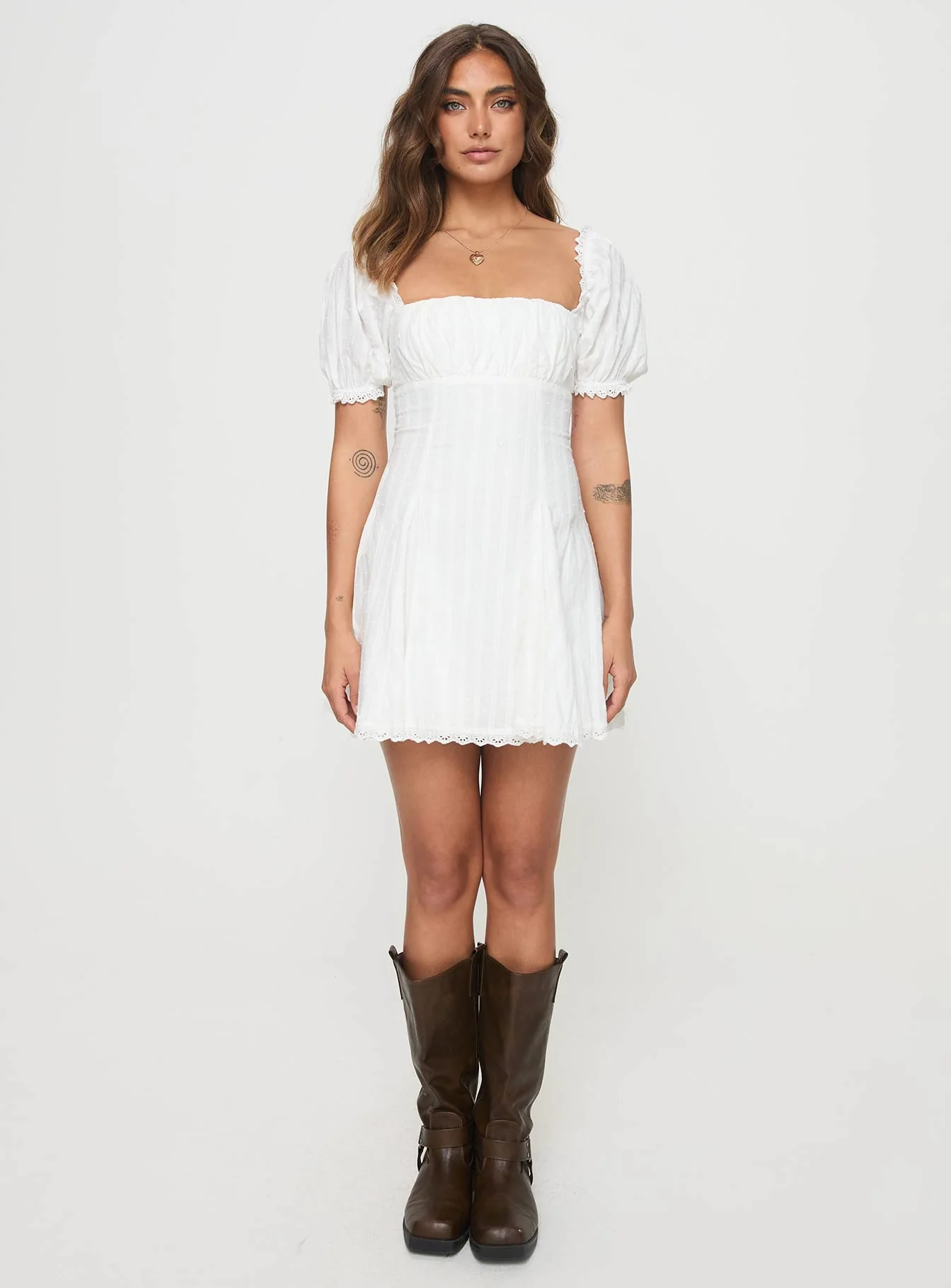 Rabatia Mini Dress White - Image 7