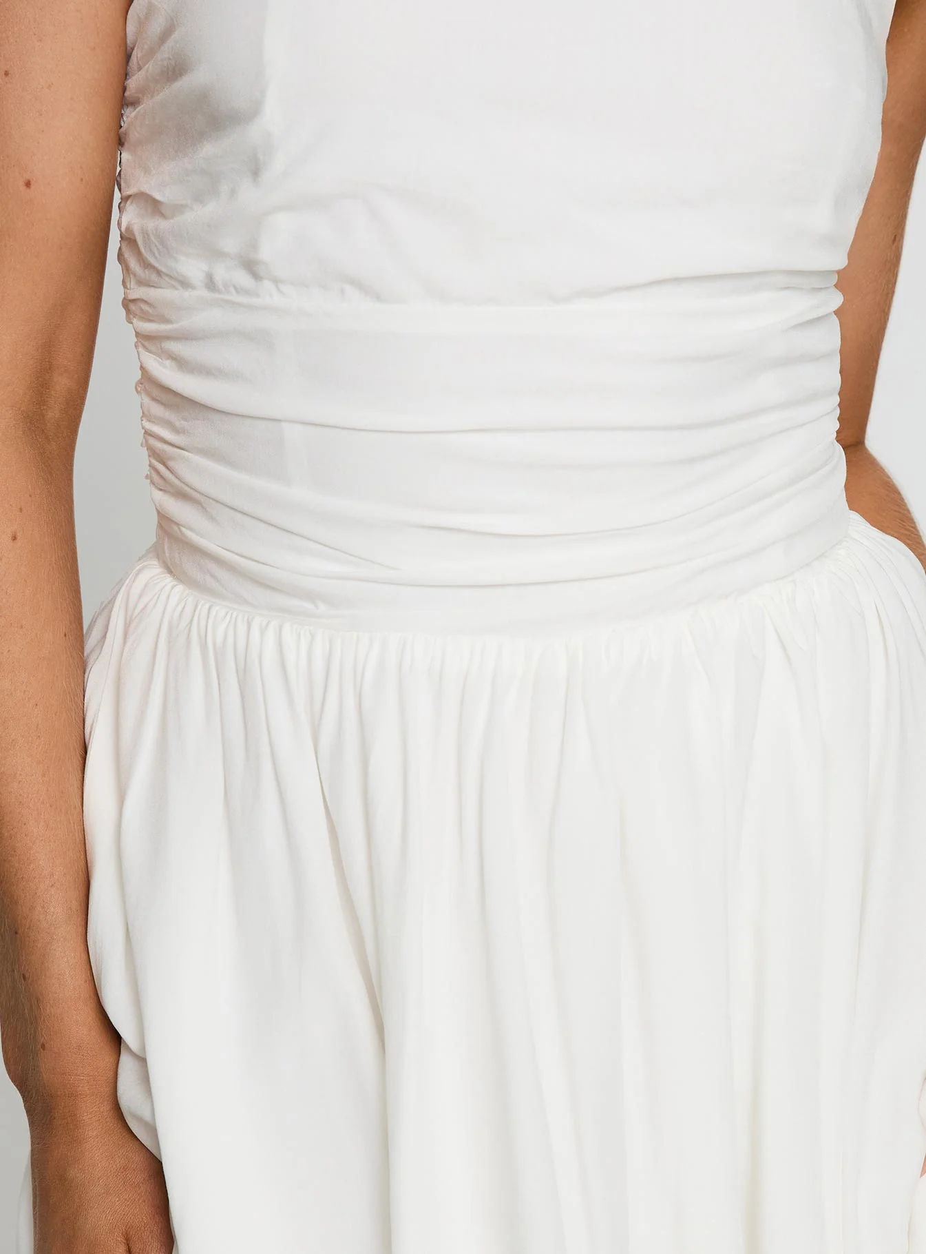 Rashida Strapless Mini Dress White - Image 6
