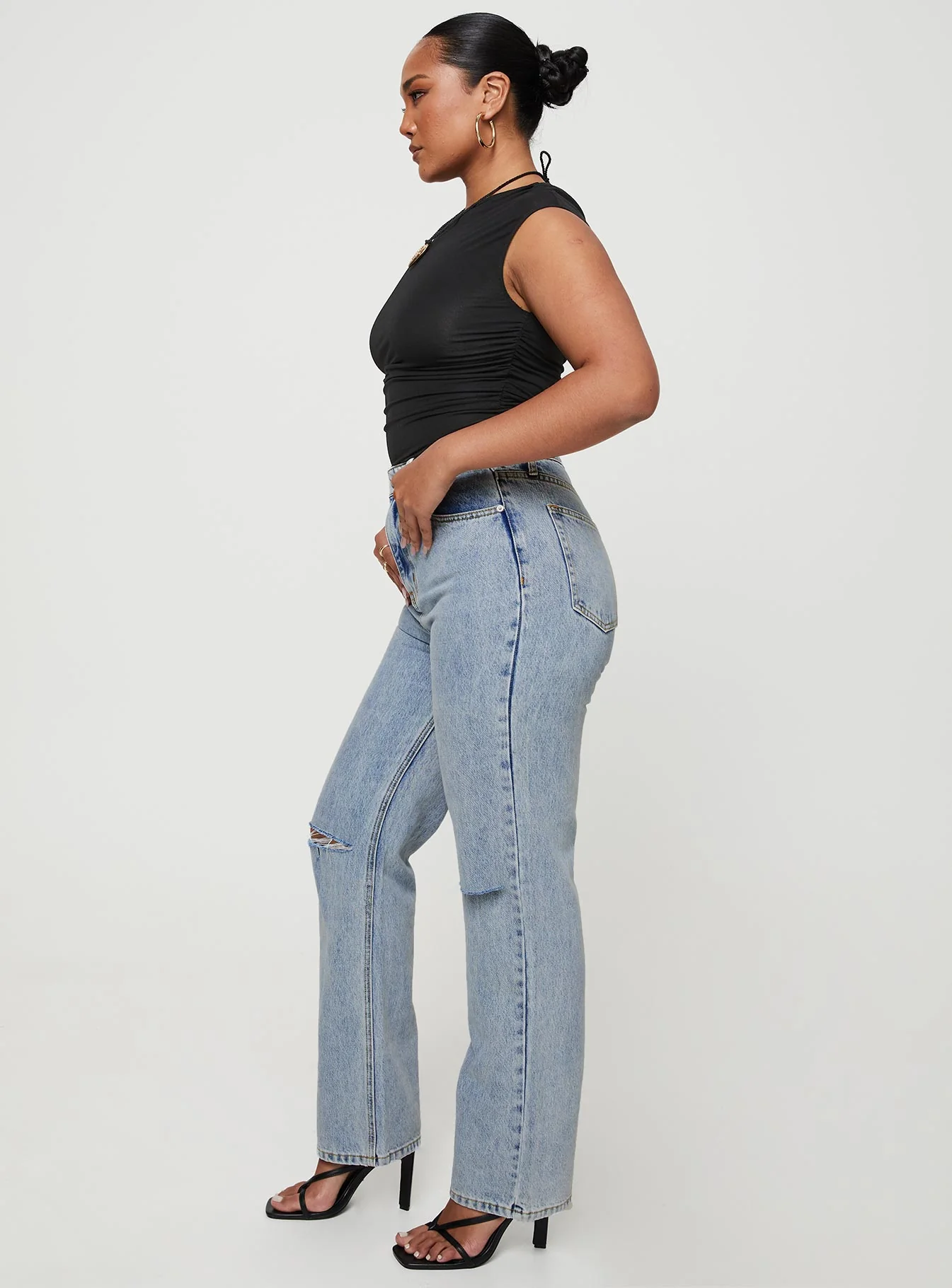 Holland High Rise Straight Leg Jeans Denim - Image 8