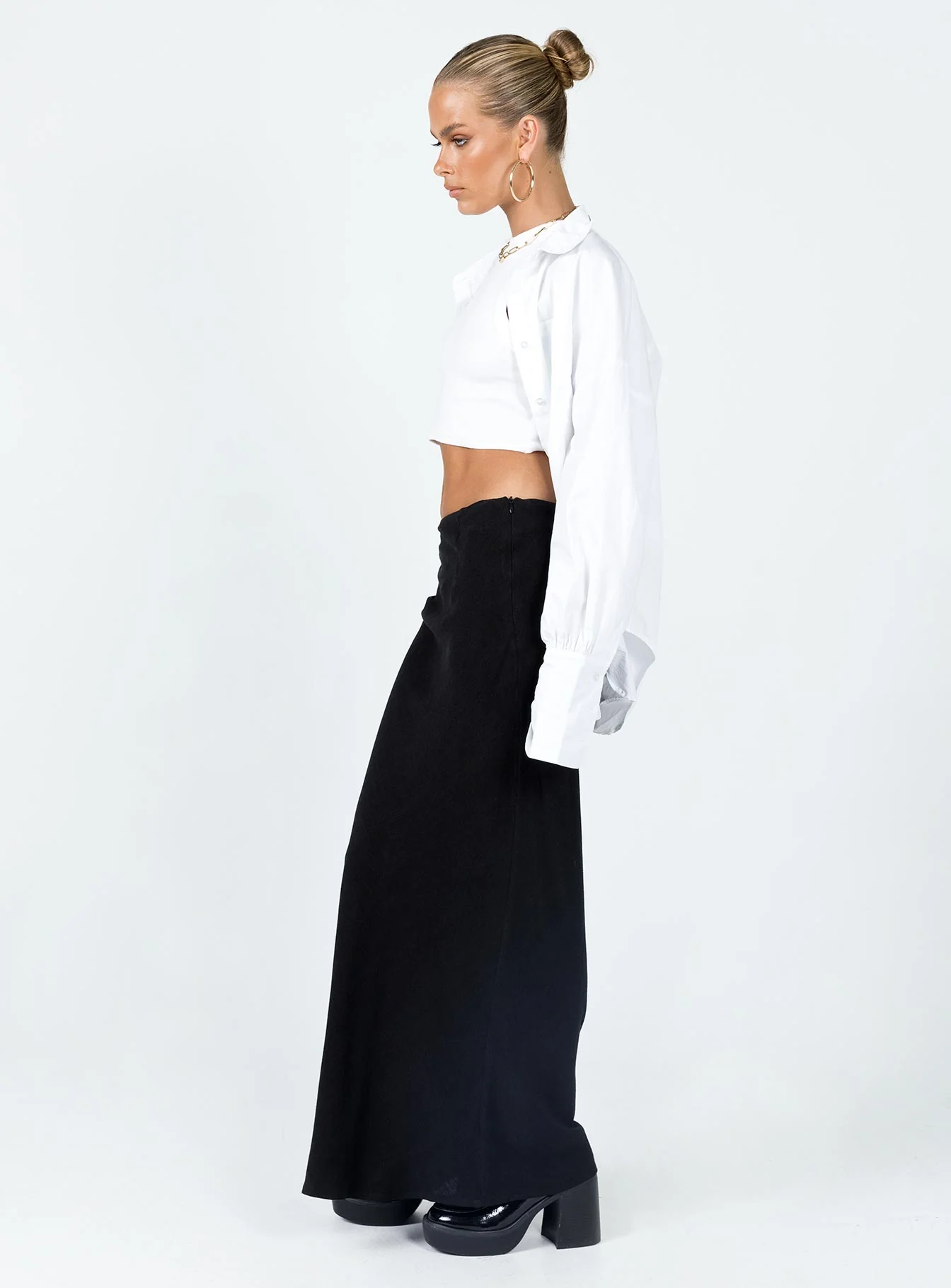Jodie Maxi Skirt Black - Image 4