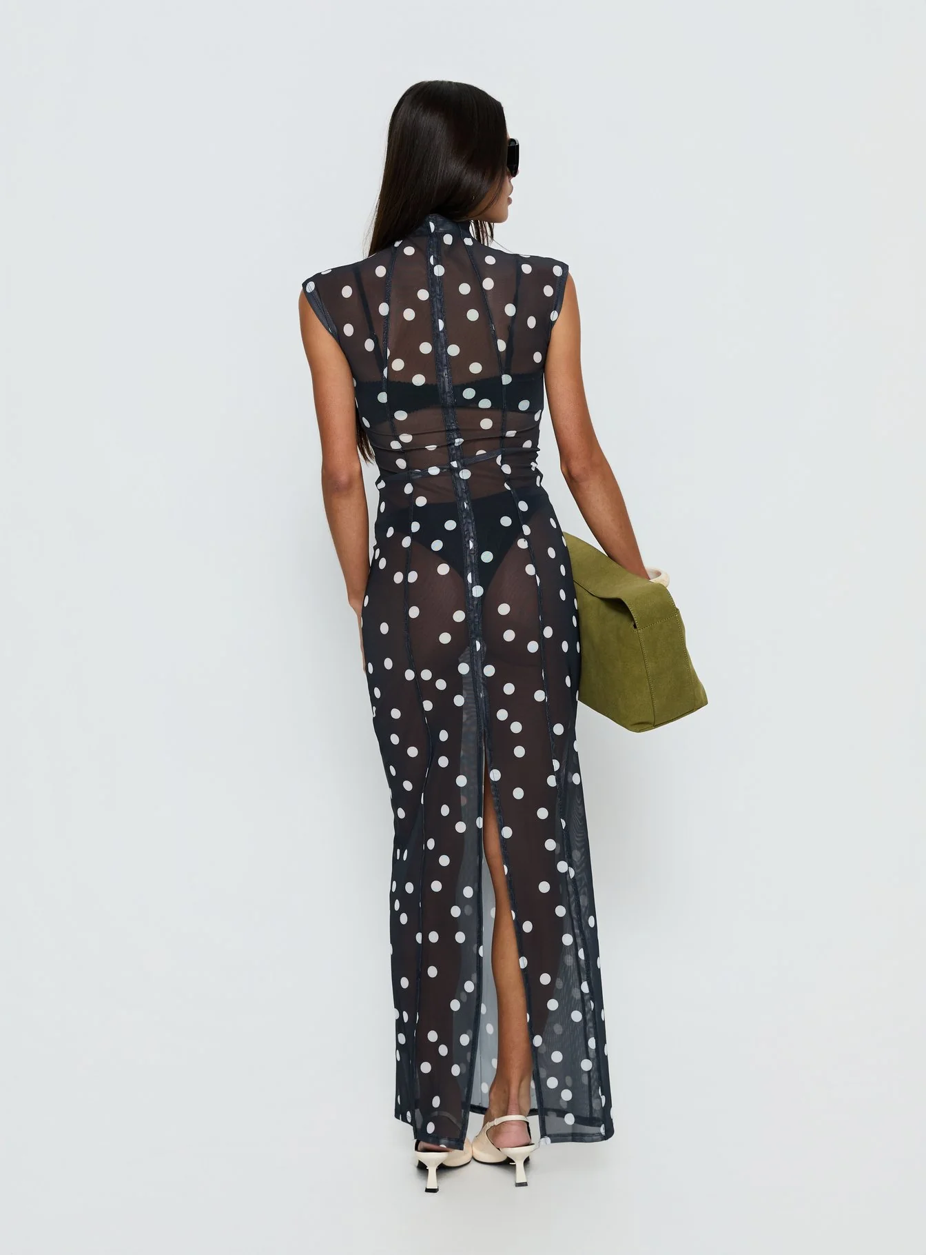Redefined Maxi Dress Noir Polka - Image 4
