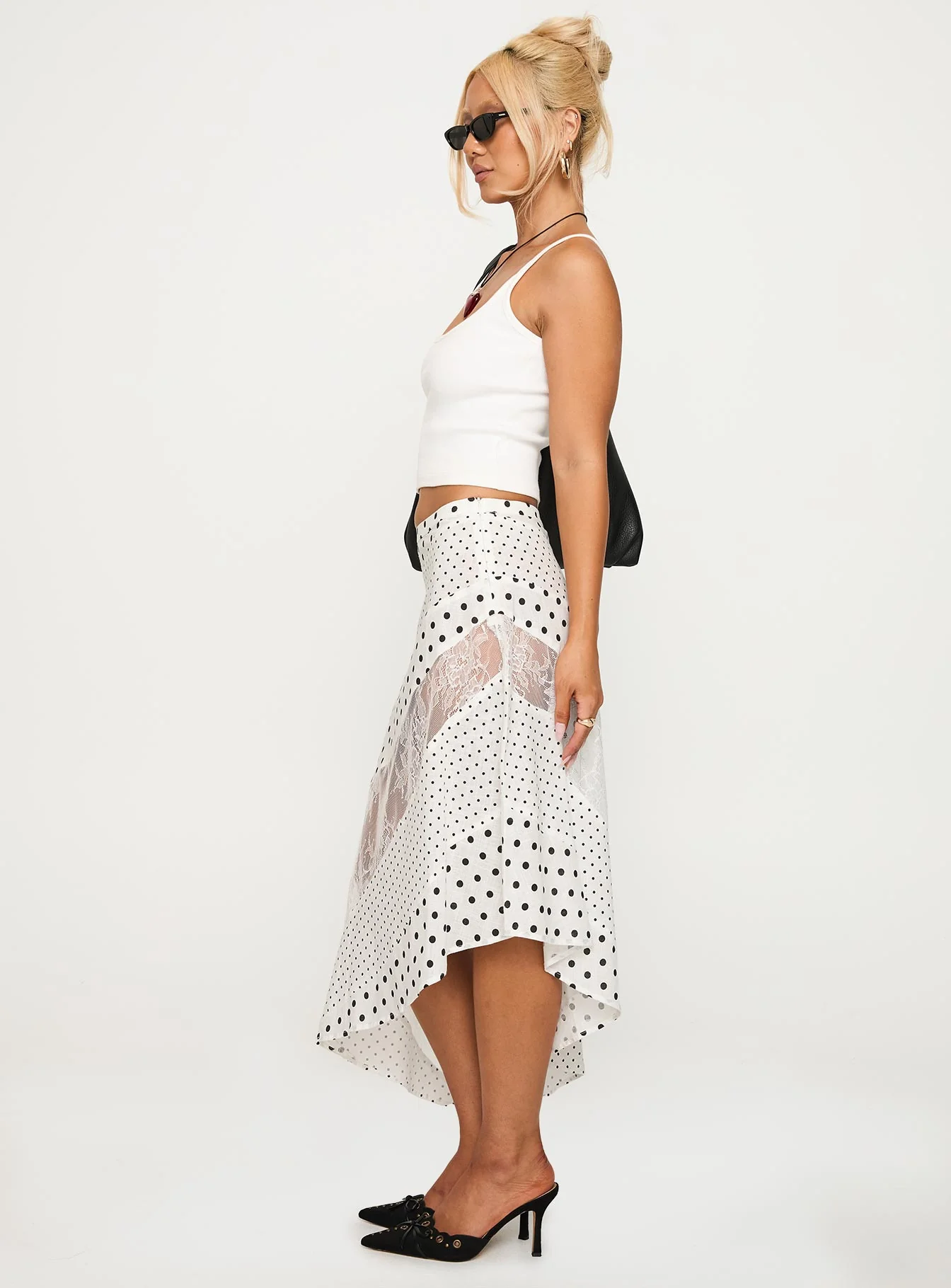 Rennar Maxi Skirt White / Polka Dot Petite - Image 5