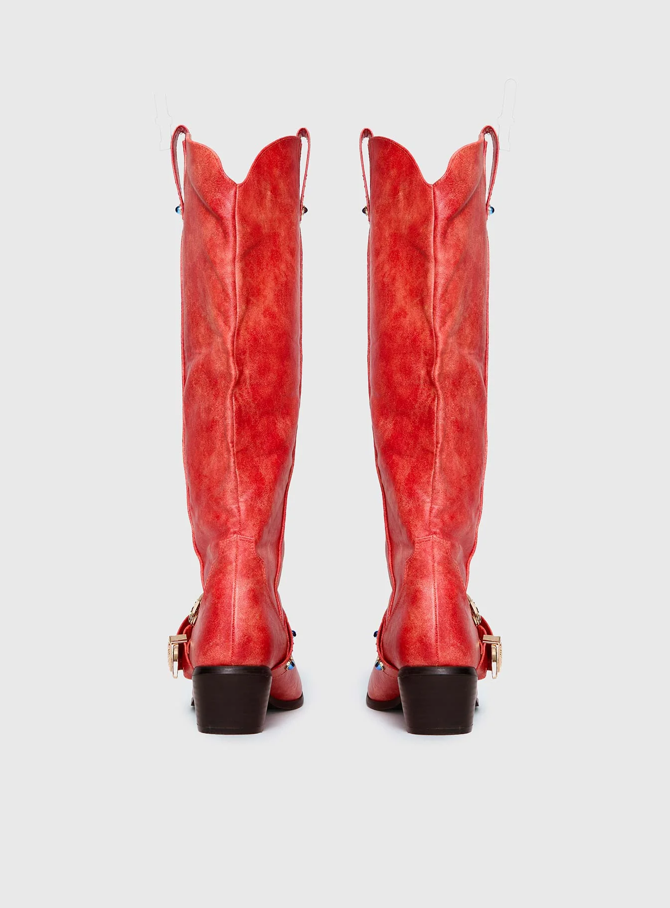 Rhode Cowboy Boots Red - Image 4