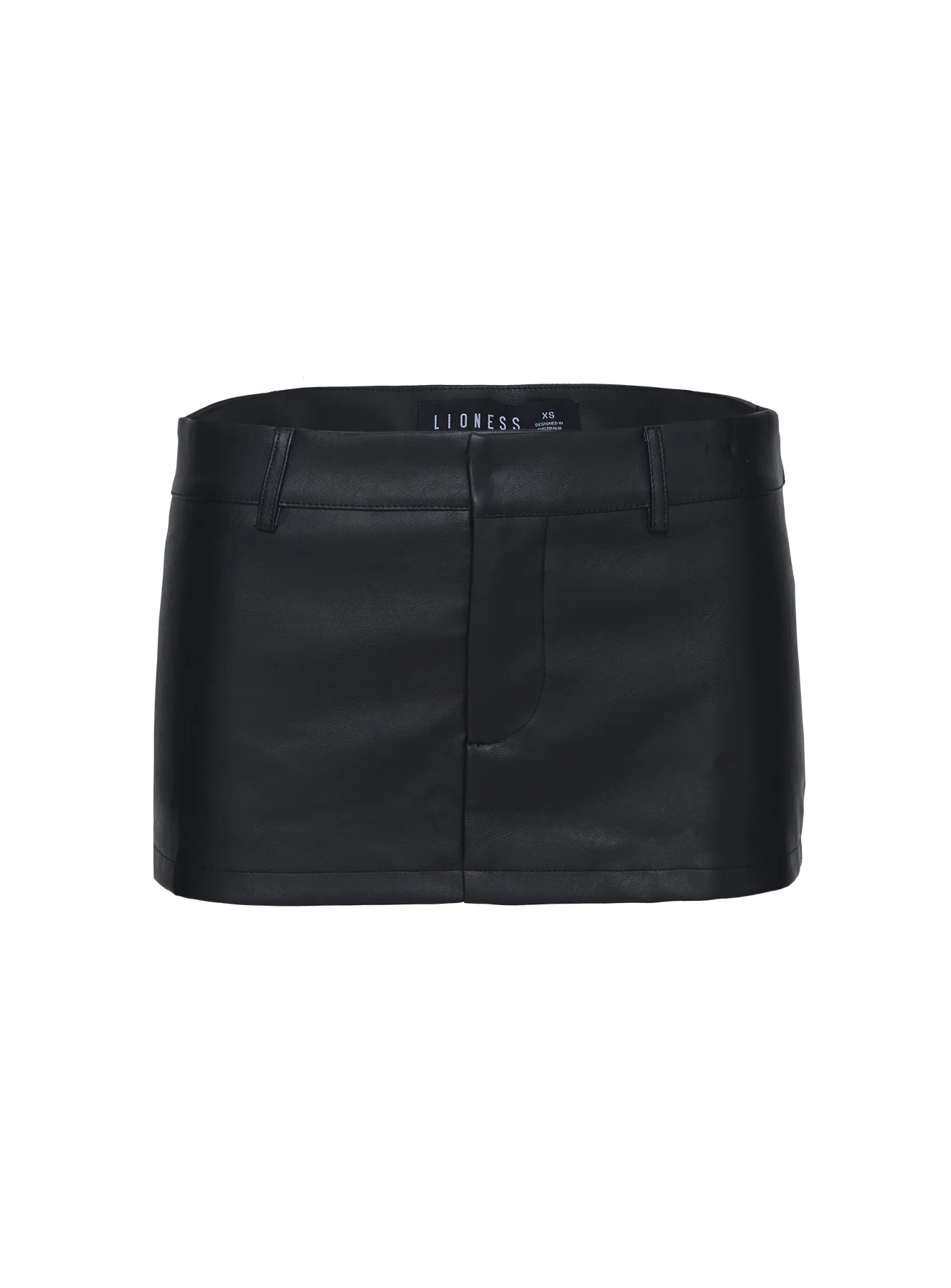 Rhode Faux Leather Mini Skort Onyx - Image 7