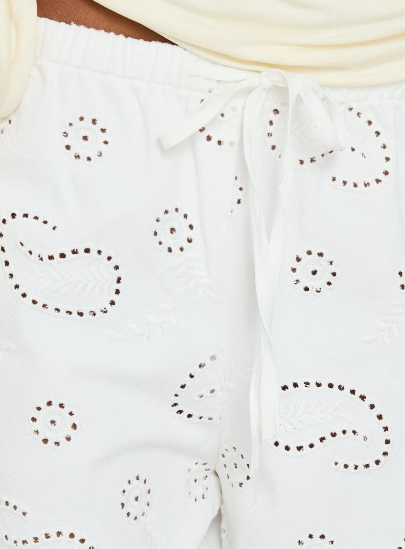 Roda Anglaise Longline Shorts White - Image 6