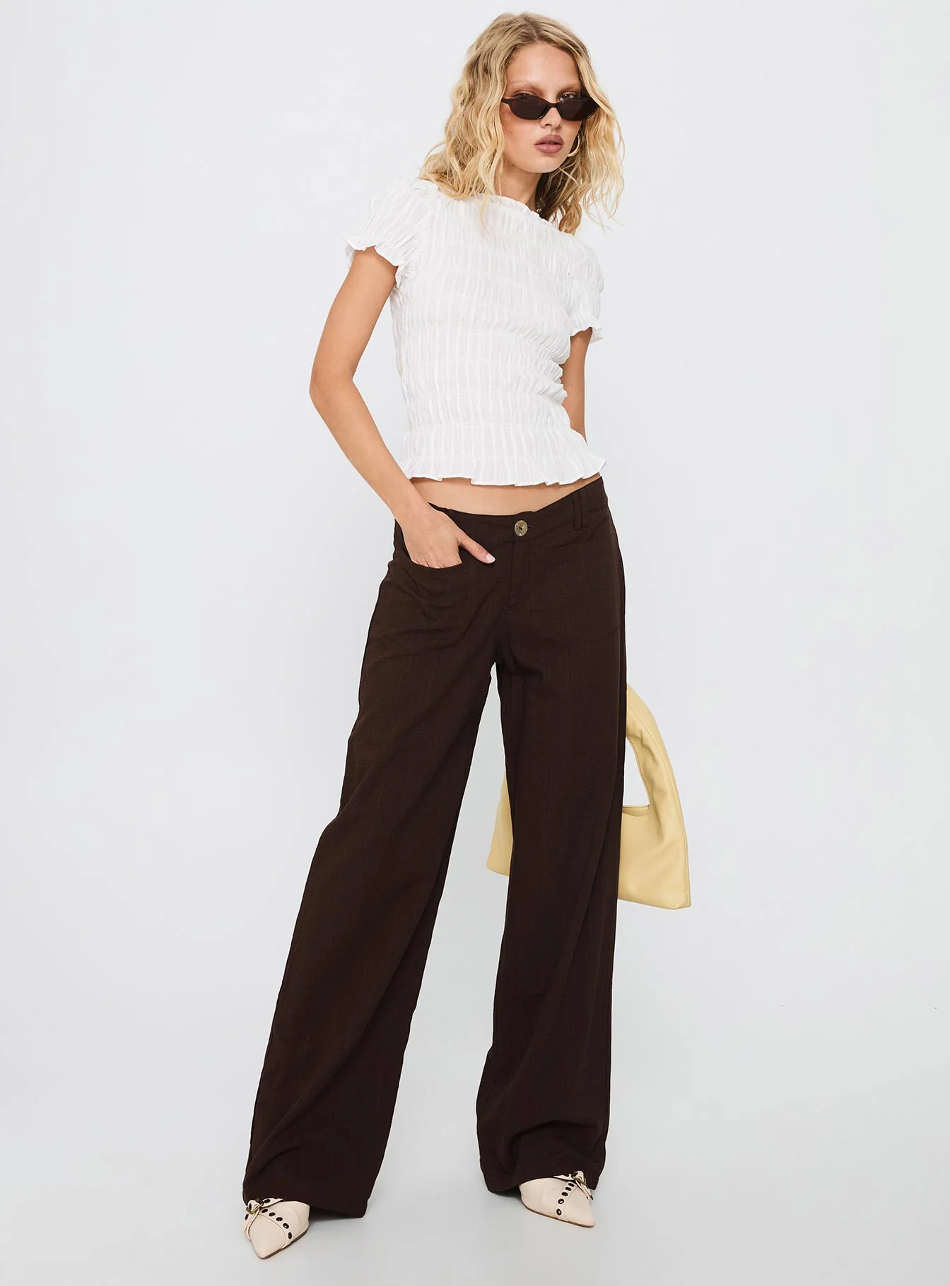 Romelle Shirred Top White - Image 3