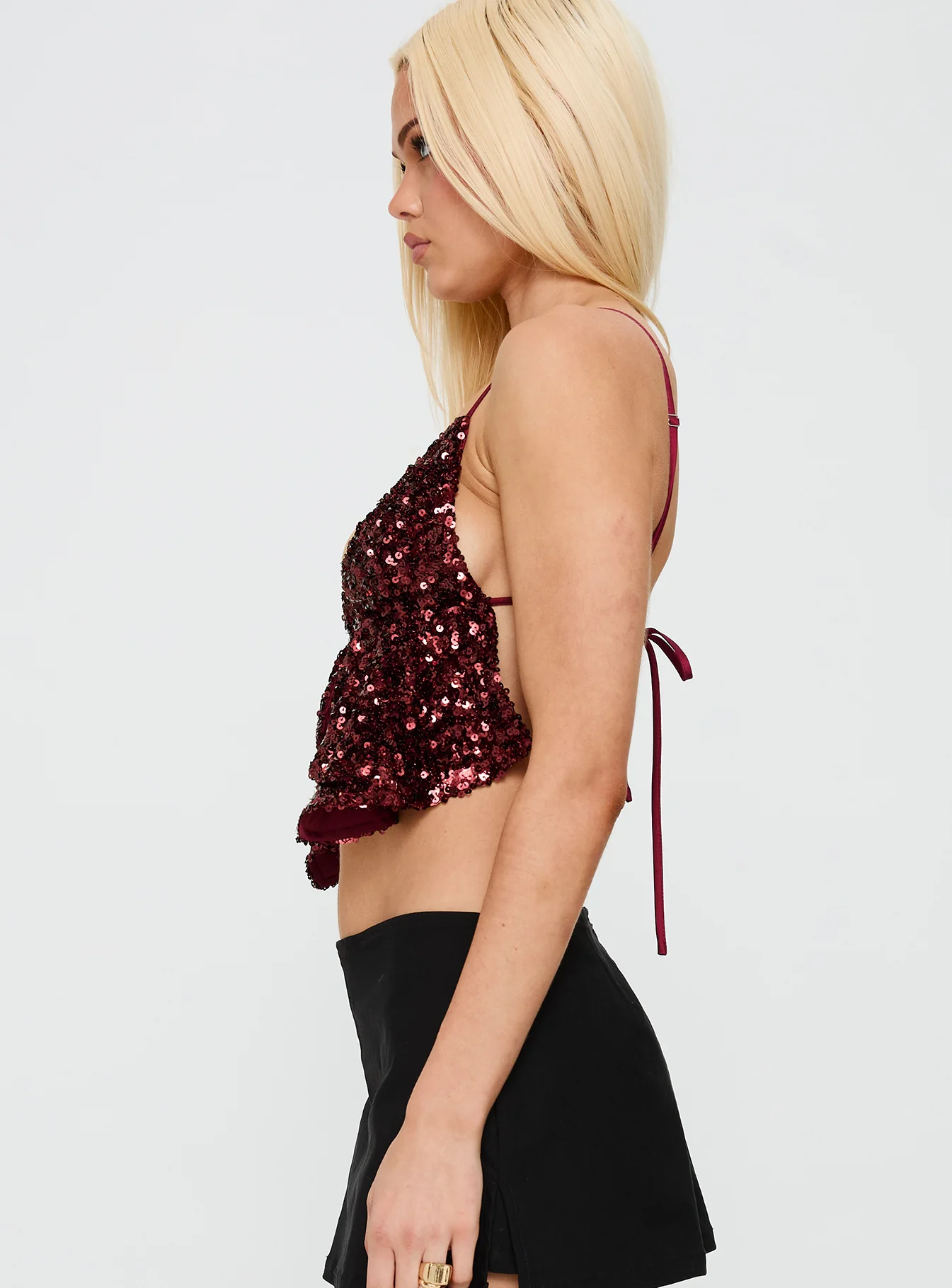 Rosaton Top Dark Red - Image 4