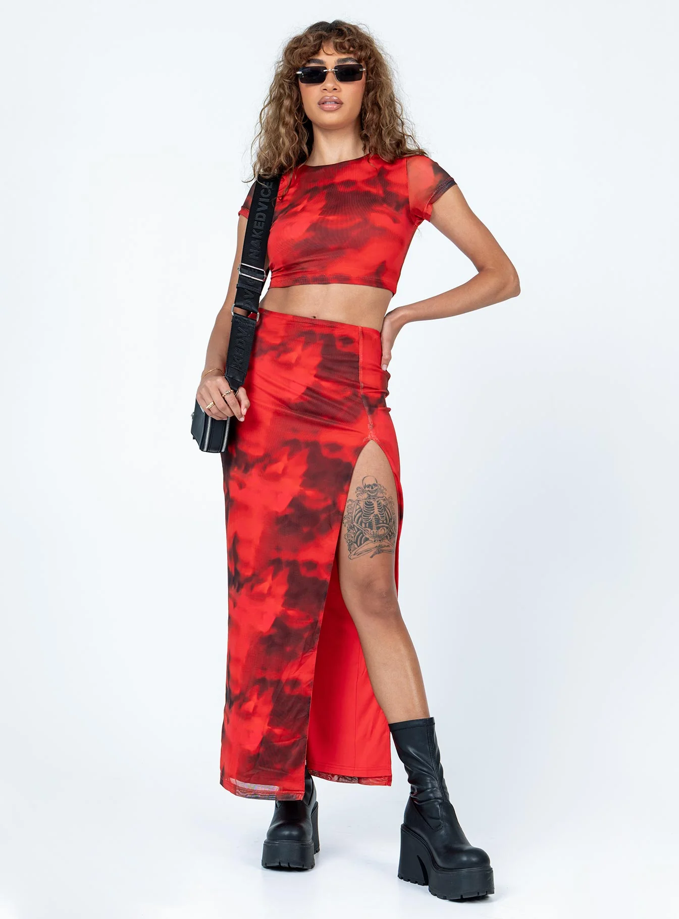 Rosie Mesh Set Red Multi - Image 3