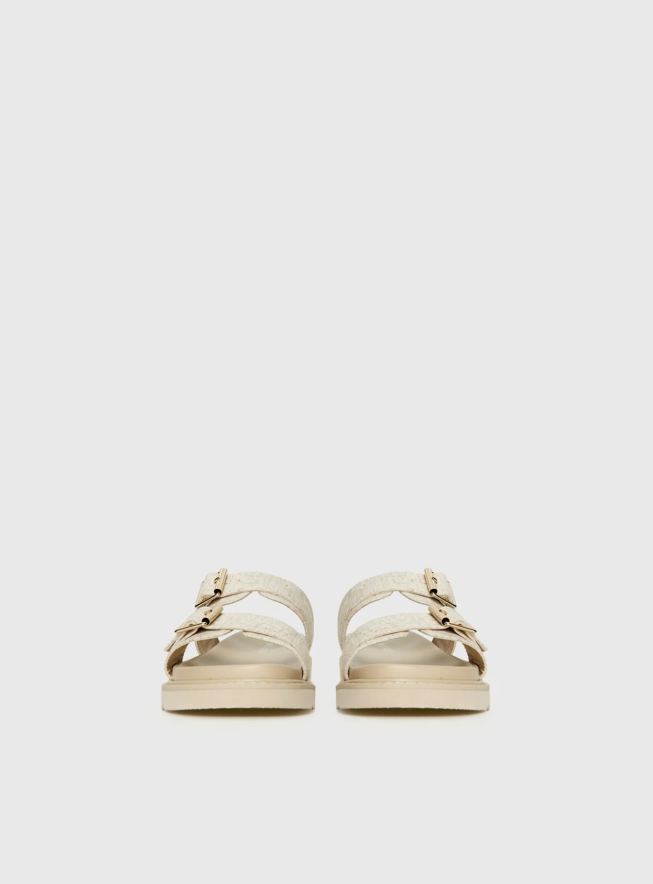 Roxxie Sandals Beige Linen - Image 3