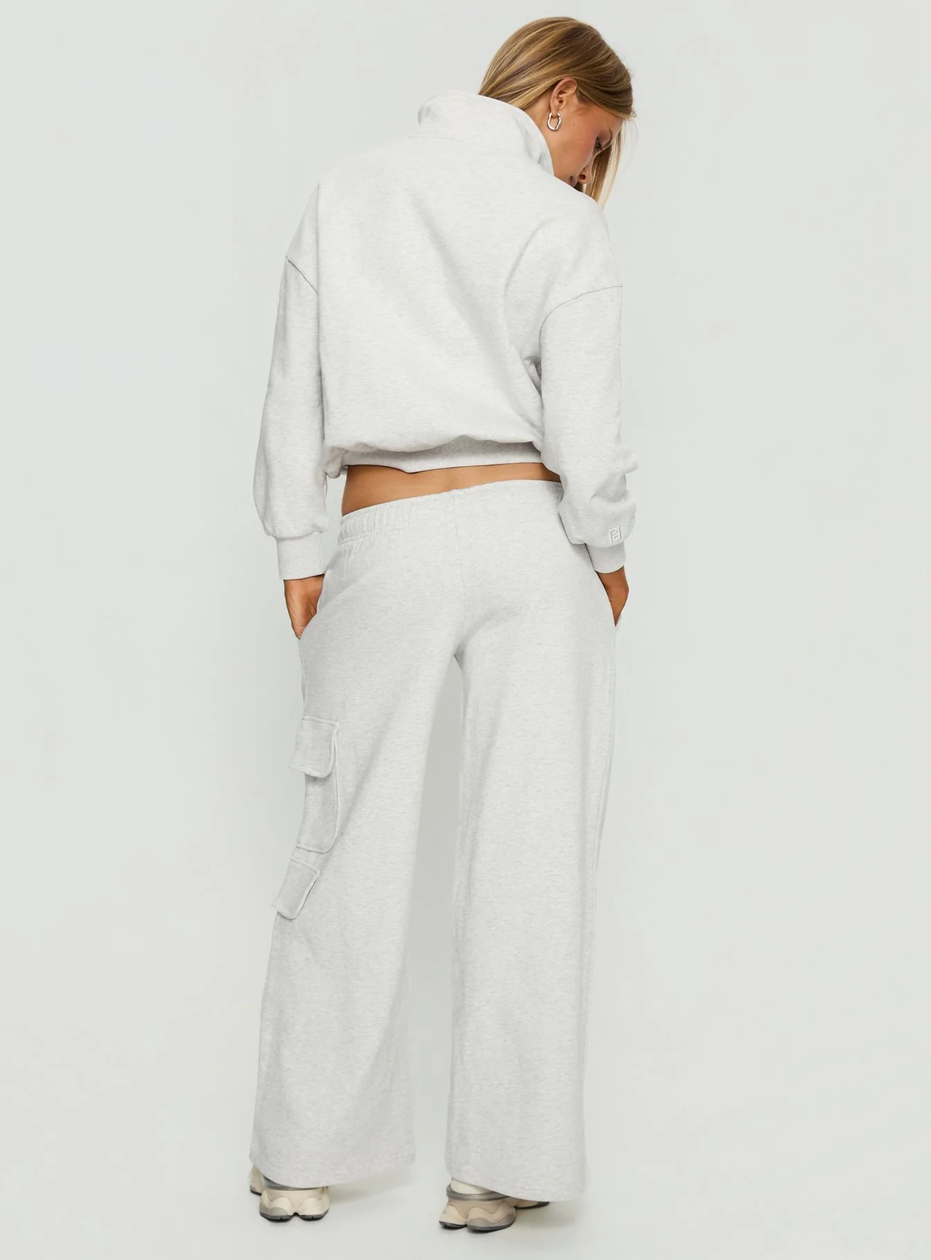 Rozanna Cargo Sweat Pants Grey Marle - Image 4
