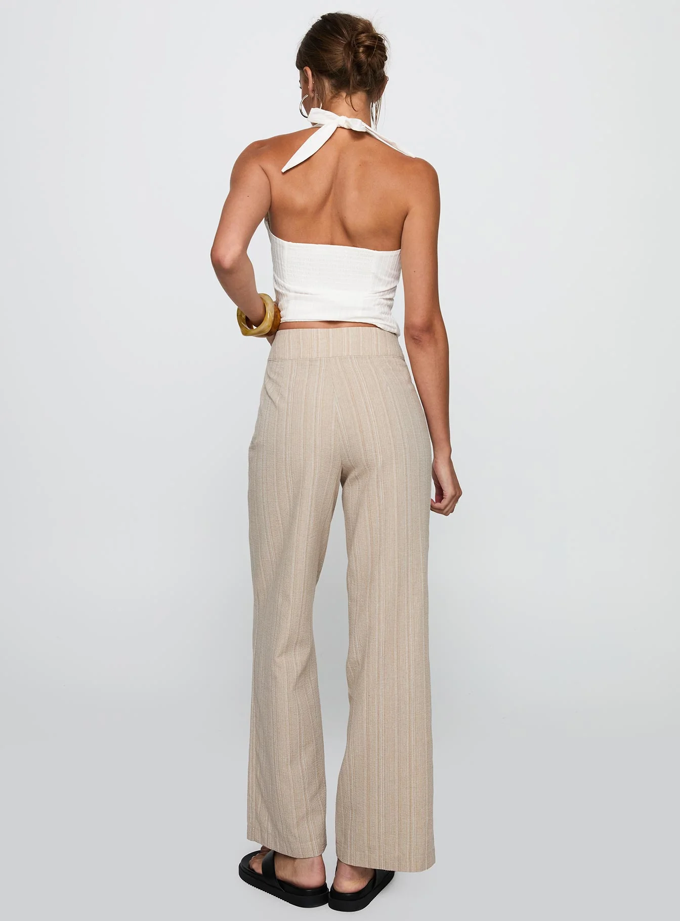 Rush Hours Tie Up Pants Beige - Image 5