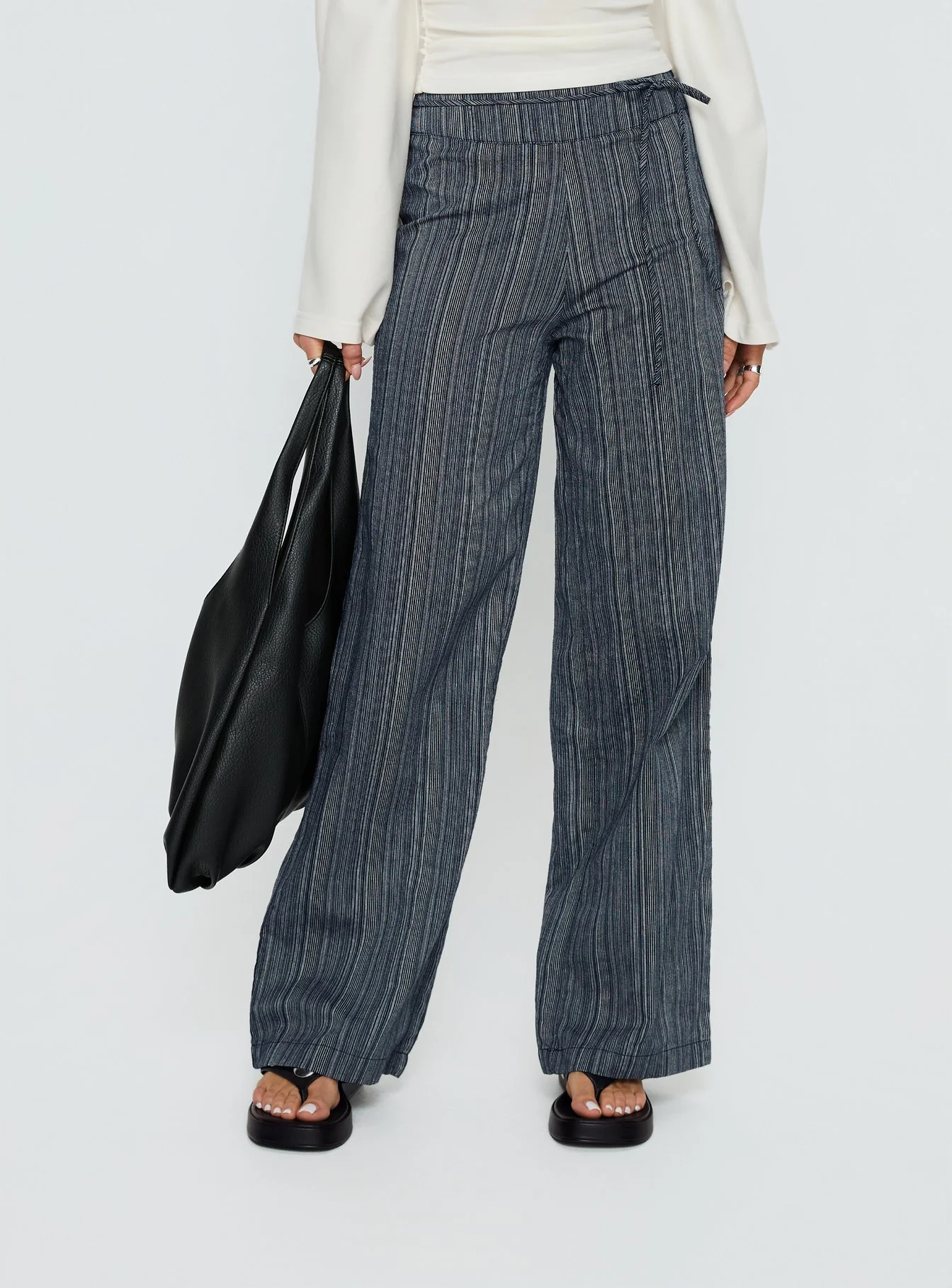 Rush Hours Tie Up Pants Navy - Image 2