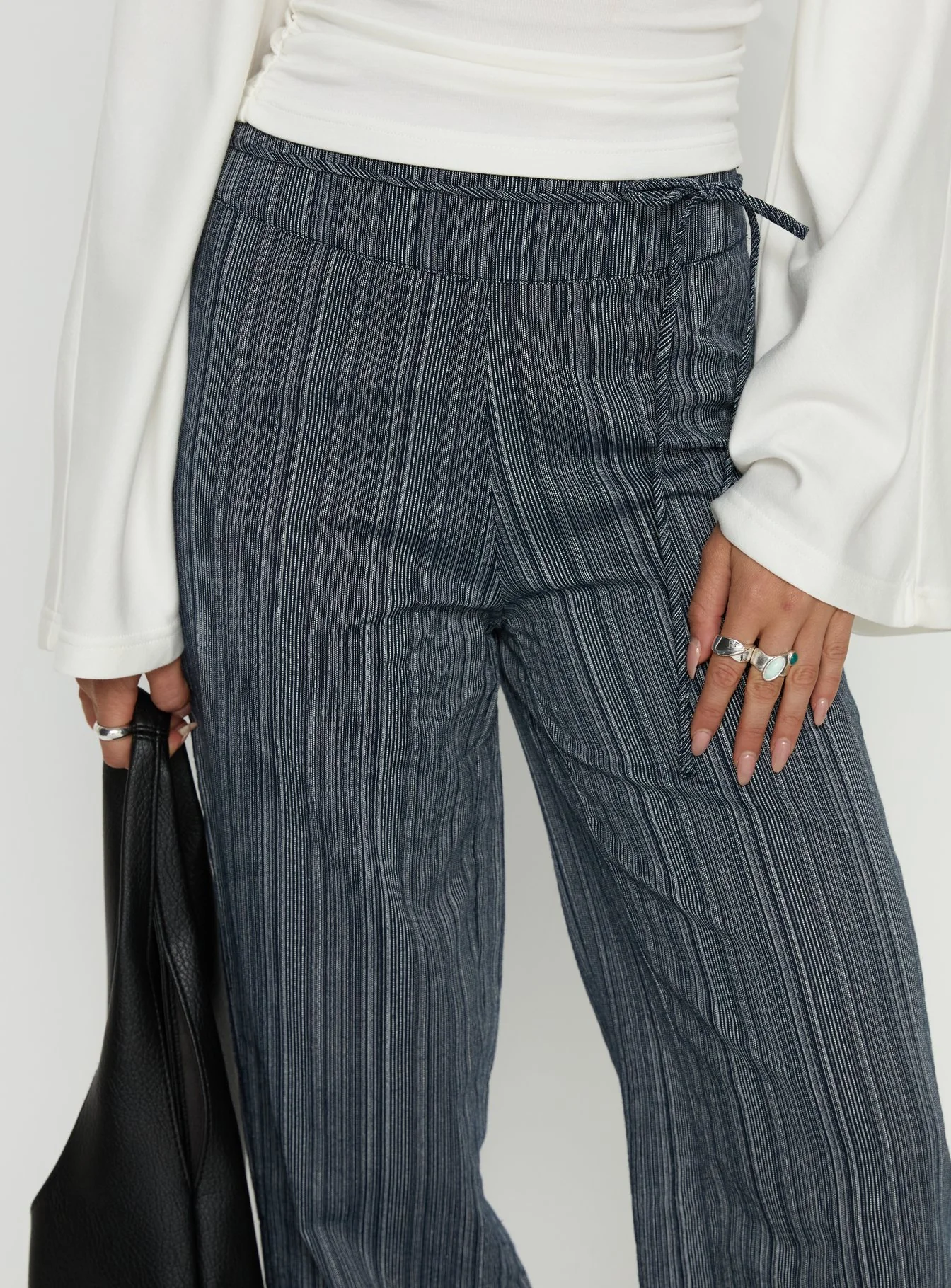 Rush Hours Tie Up Pants Navy - Image 6