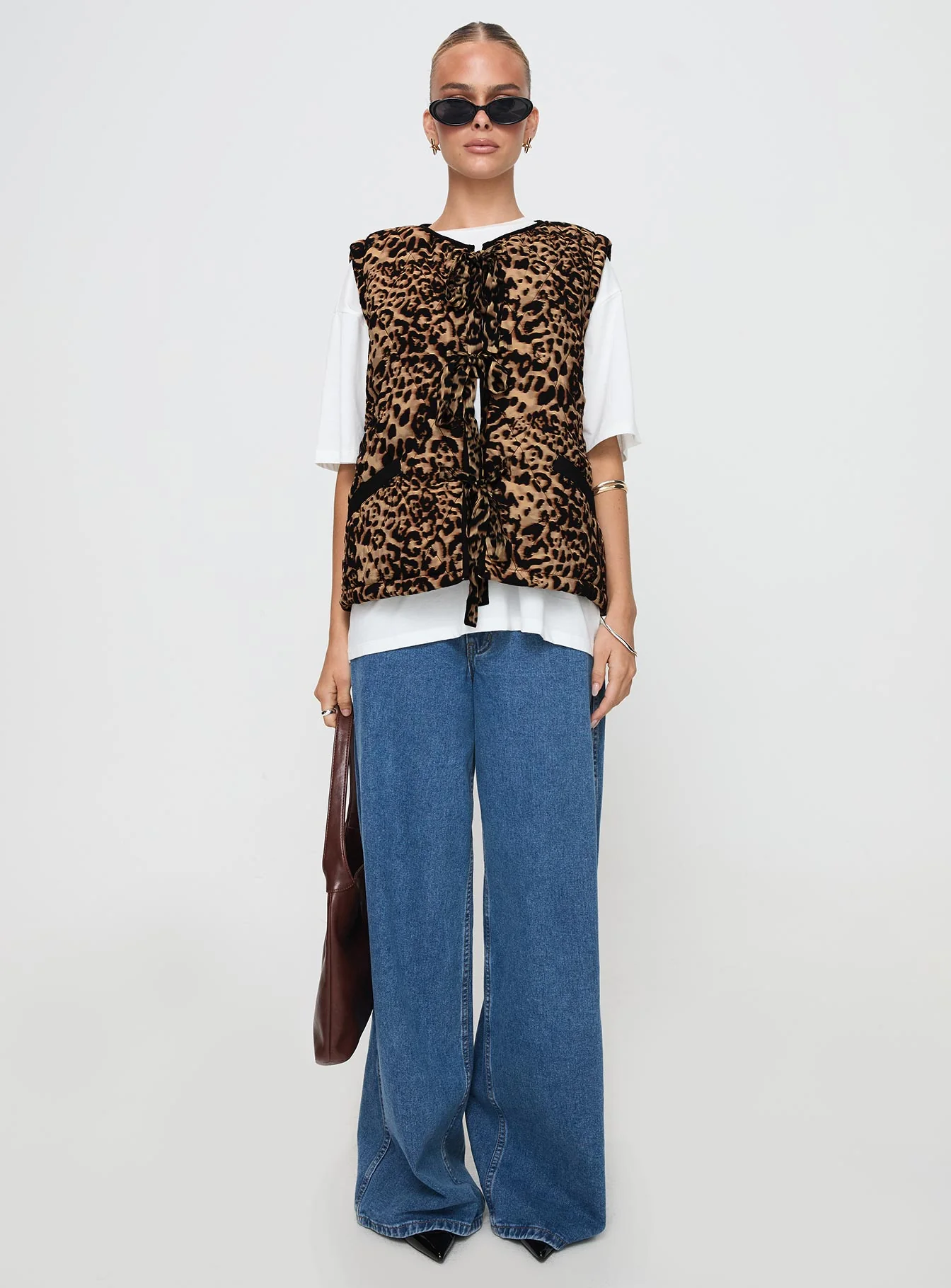 Samual Quilted Vest Leopard - Image 7