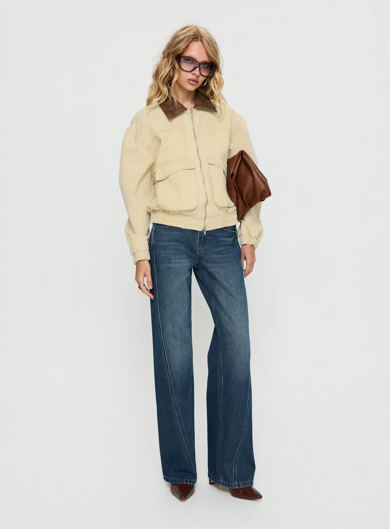 Sancia Bomber Jacket Beige - Image 3