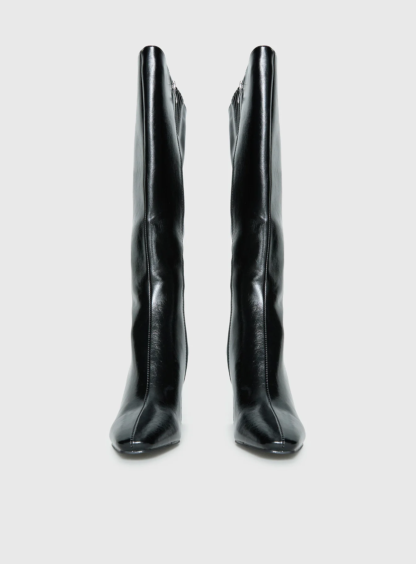 Sawyer Knee High Boots Black Crinkle - Image 3