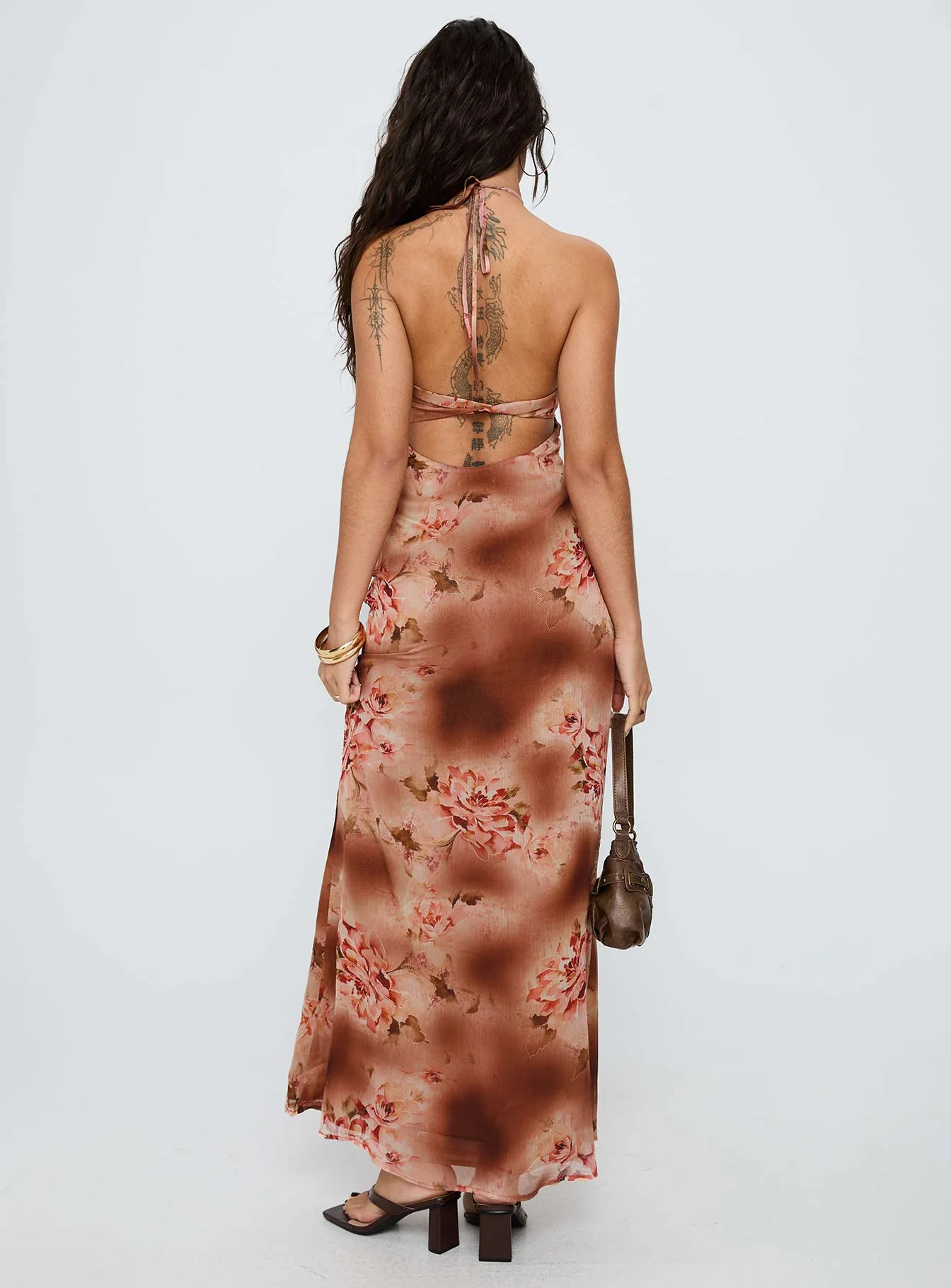 Saye Halter Twist Maxi Dress Multi - Image 5
