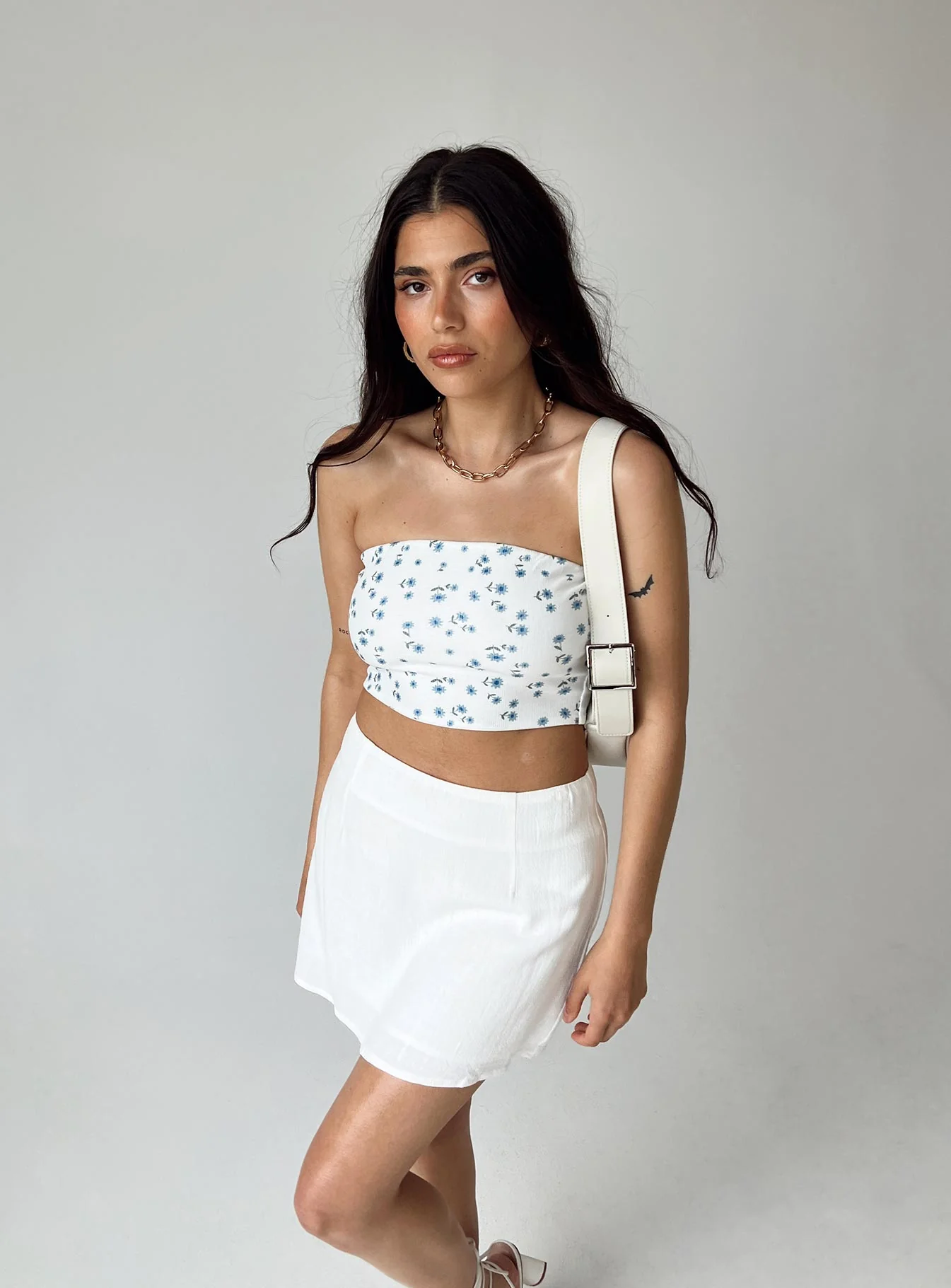 Selby Mini Skirt White Petite - Image 11