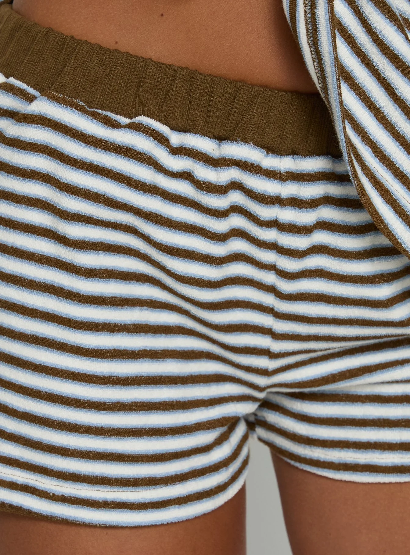 Selvina Terry Towelling Shorts Multi Stripe - Image 6