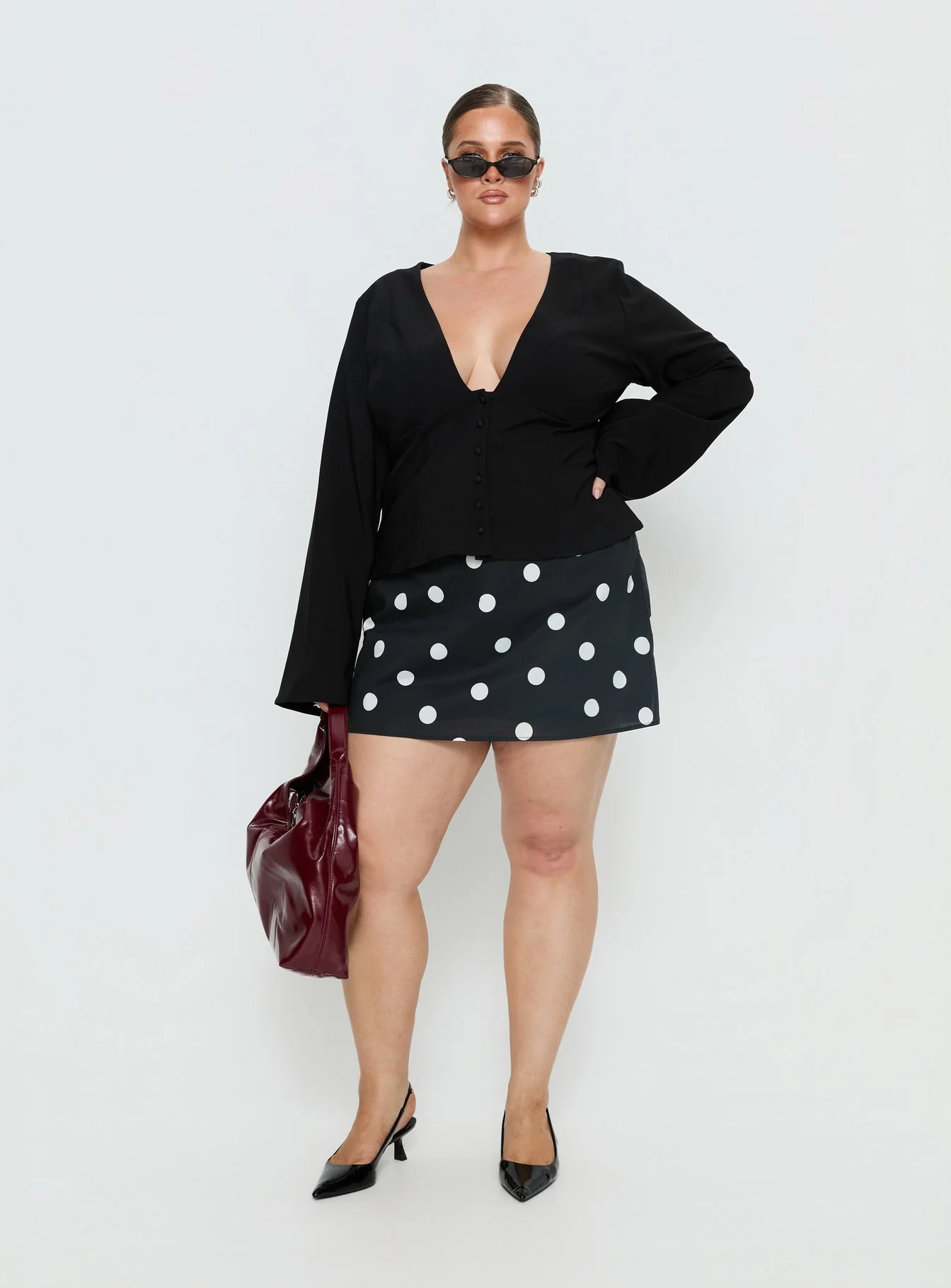 Serefina Long Sleeve Top Black Curve - Image 2
